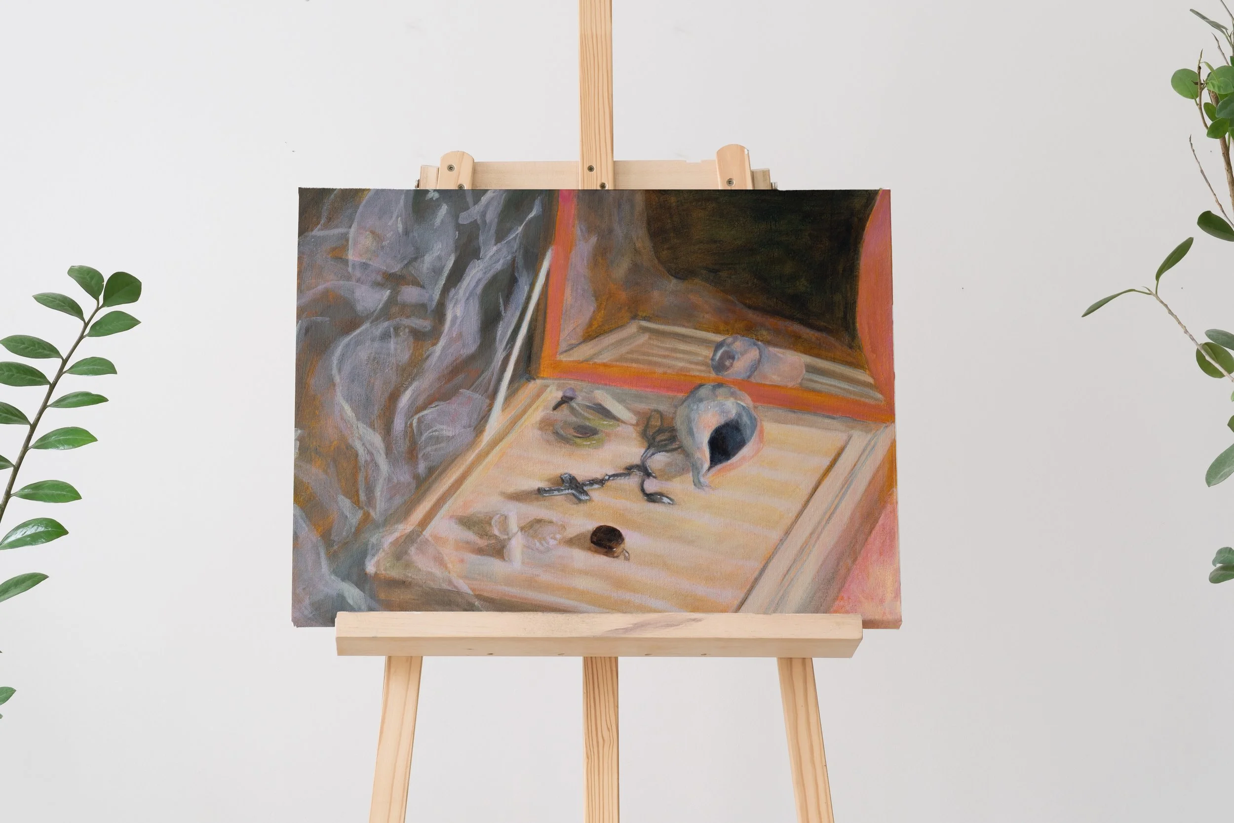 Rosie Flames, Undulating Reflections-1-easel.jpg