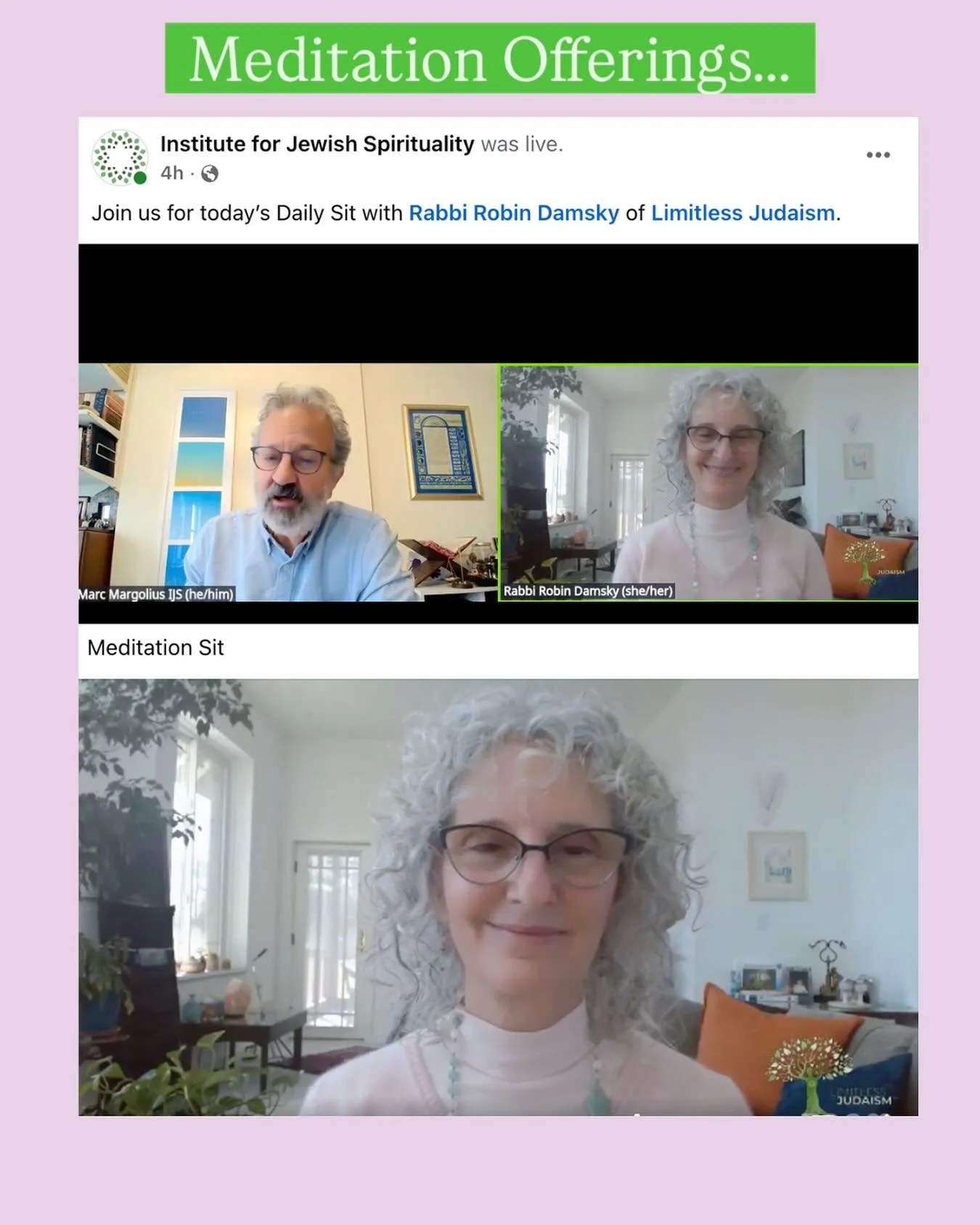 Three things:

- I had the pleasure and honor of leading today&rsquo;s meditation sit with IJS. We explore Pharaoh and hardening our hearts, with a focus on our own heart chakra and how we can care for ourselves in challenging times. 

- To study min