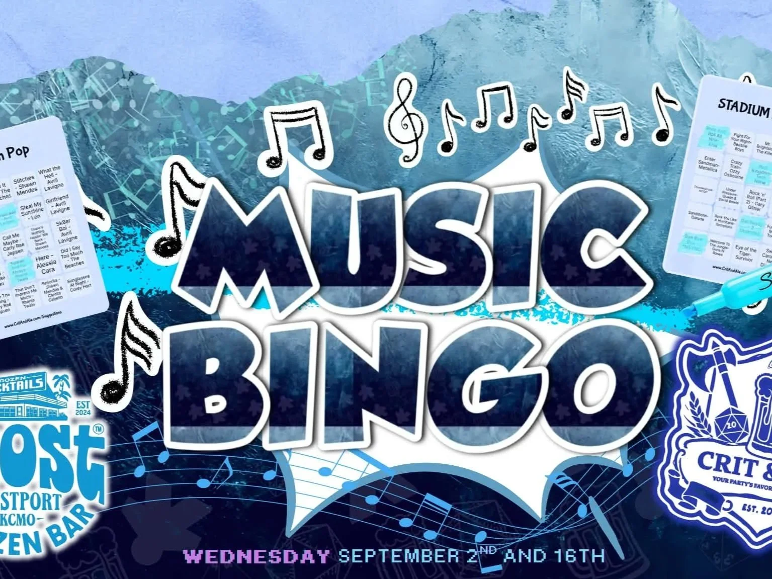 Crit &amp; Ale Music Bingo 