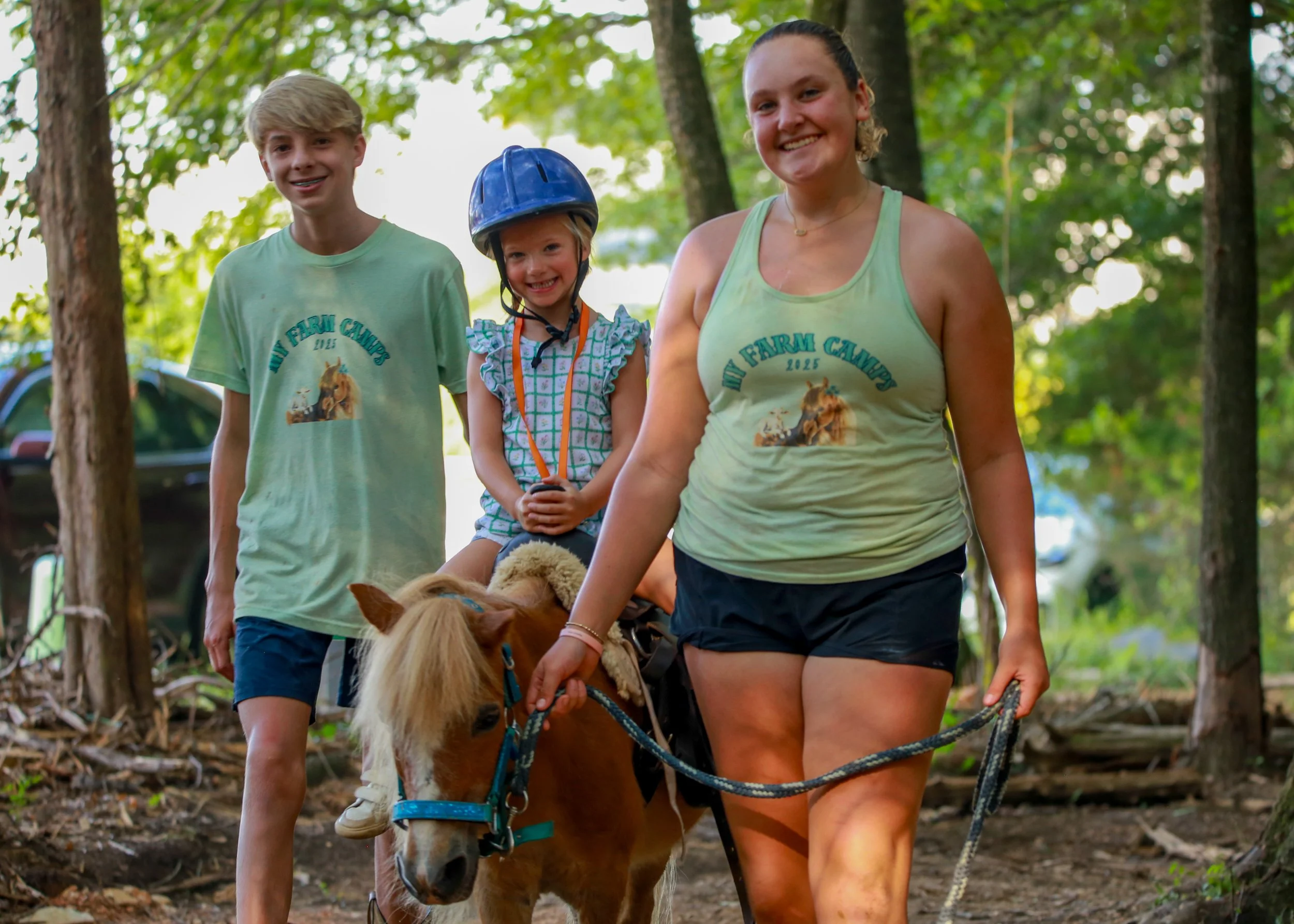Isla and Hudson and Opie Trails Riding Camp 2025.jpg