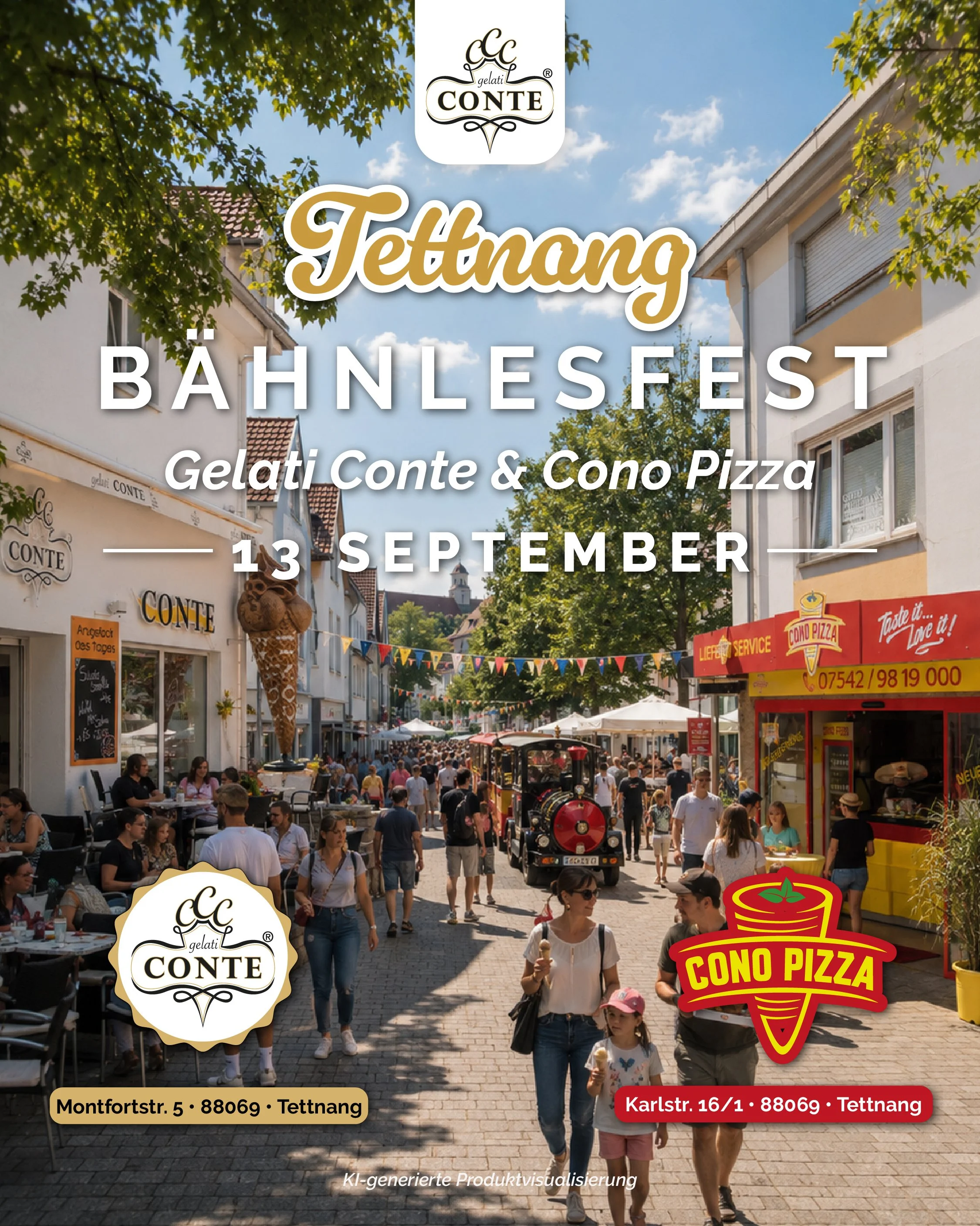 Gelati Conte & Cono Pizza beim Bähnlesfest Tettnang 2026