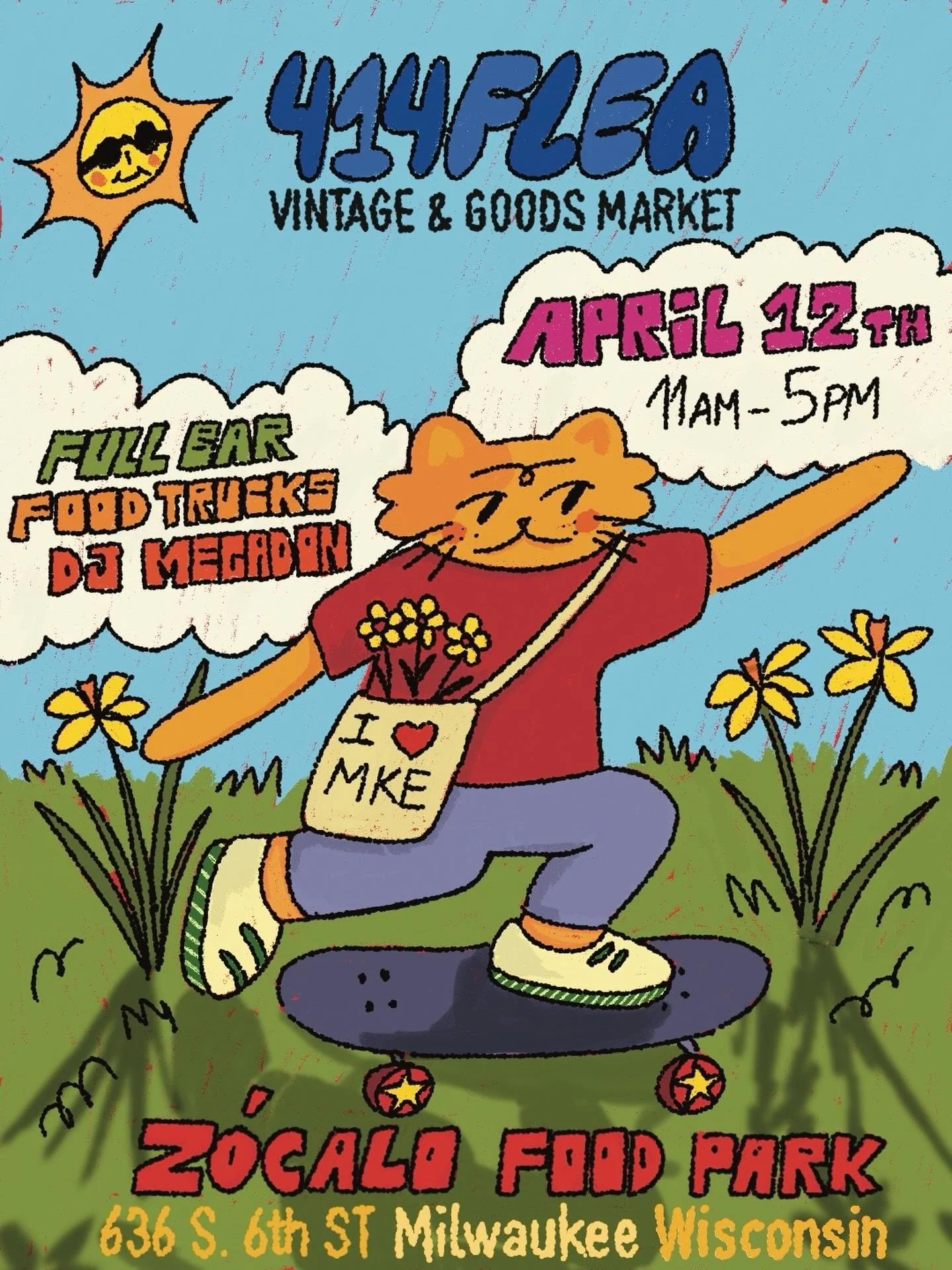 Join us Sunday, April 12th at Z&oacute;calo Food Park for 414Flea&rsquo;s first outdoor market of the year - a festive day of sunshine (🤞) , community, and creativity.

We&rsquo;re bringing together vintage treasures, handmade goods, and sustainable