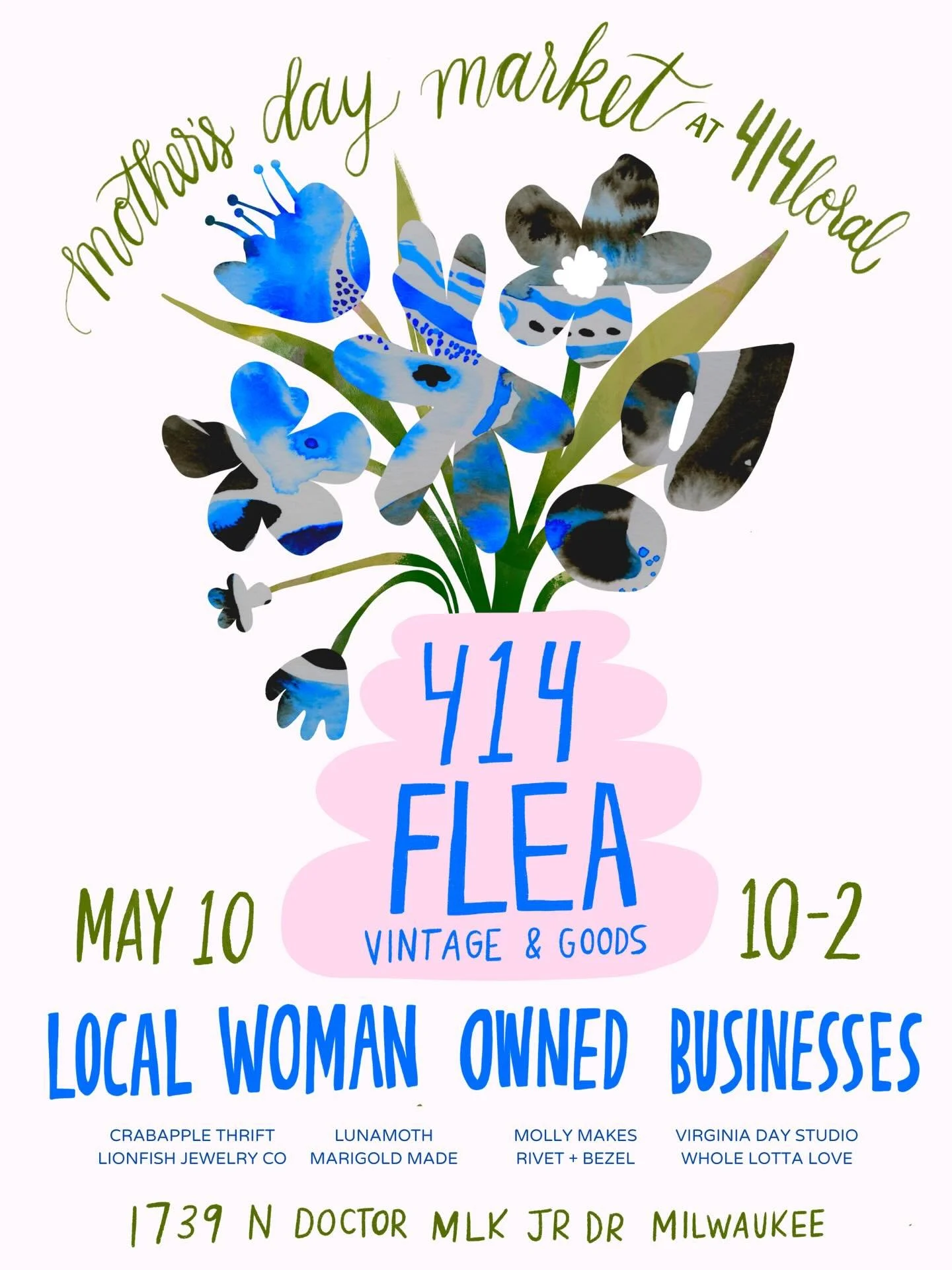 Celebrate Mother&rsquo;s Day by supporting and shopping from an incredible lineup of women-owned businesses 💐

Join us at 414Loral on Saturday, May 10th from 10 AM &ndash; 2 PM for a special market highlighting local women entrepreneurs, makers, and