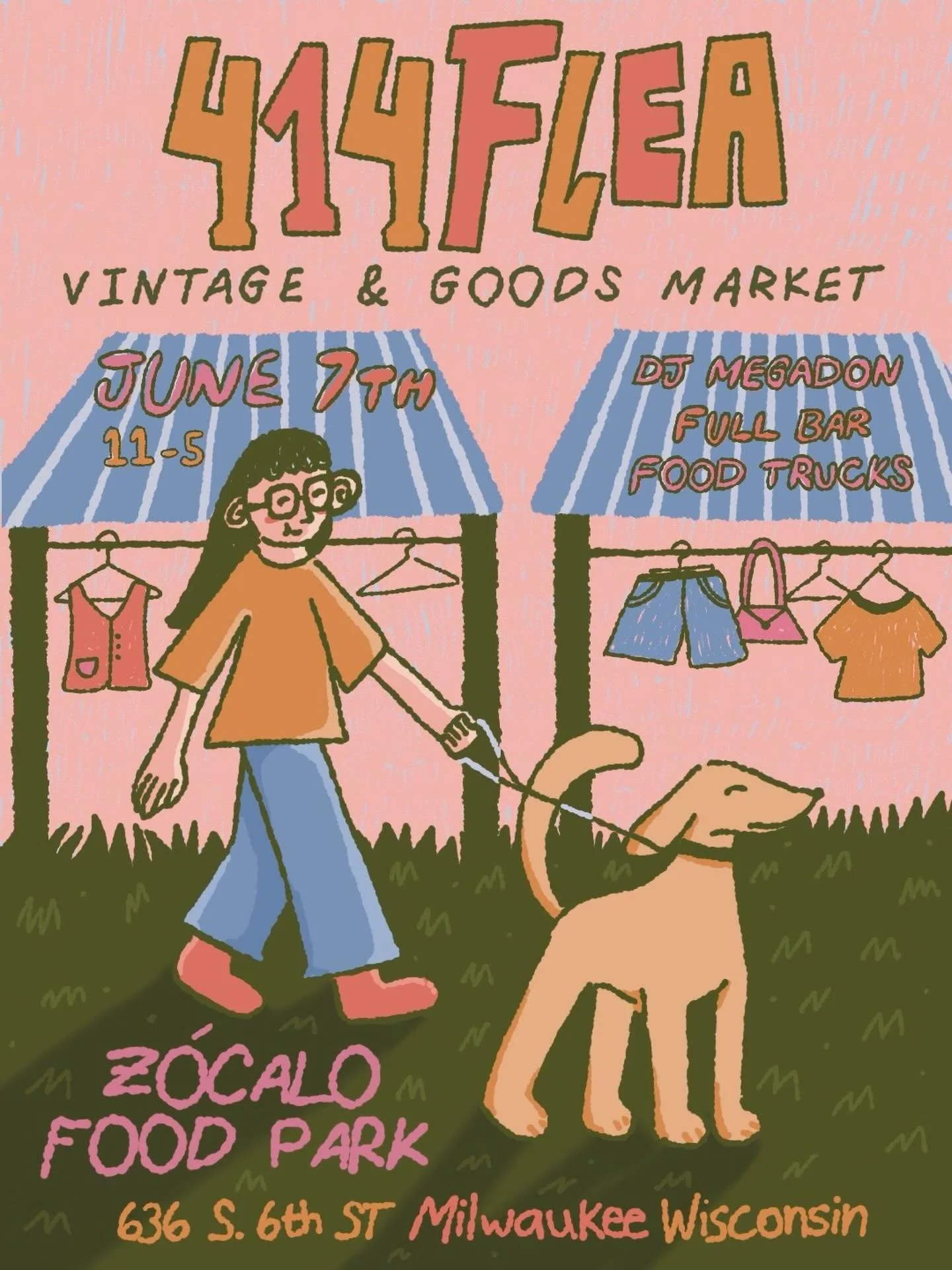 Join us Sunday, June 7th at Z&oacute;calo Food Park for 414Flea&rsquo;s first outdoor market of the year - a festive day of sunshine (🤞) , community, and creativity.

We&rsquo;re bringing together vintage treasures, handmade goods, and sustainable f