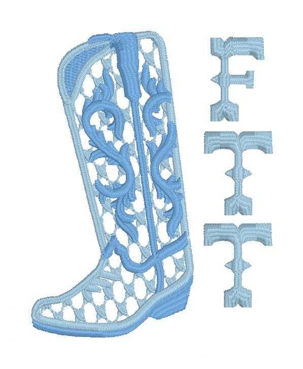 Cowboy Boot Initials