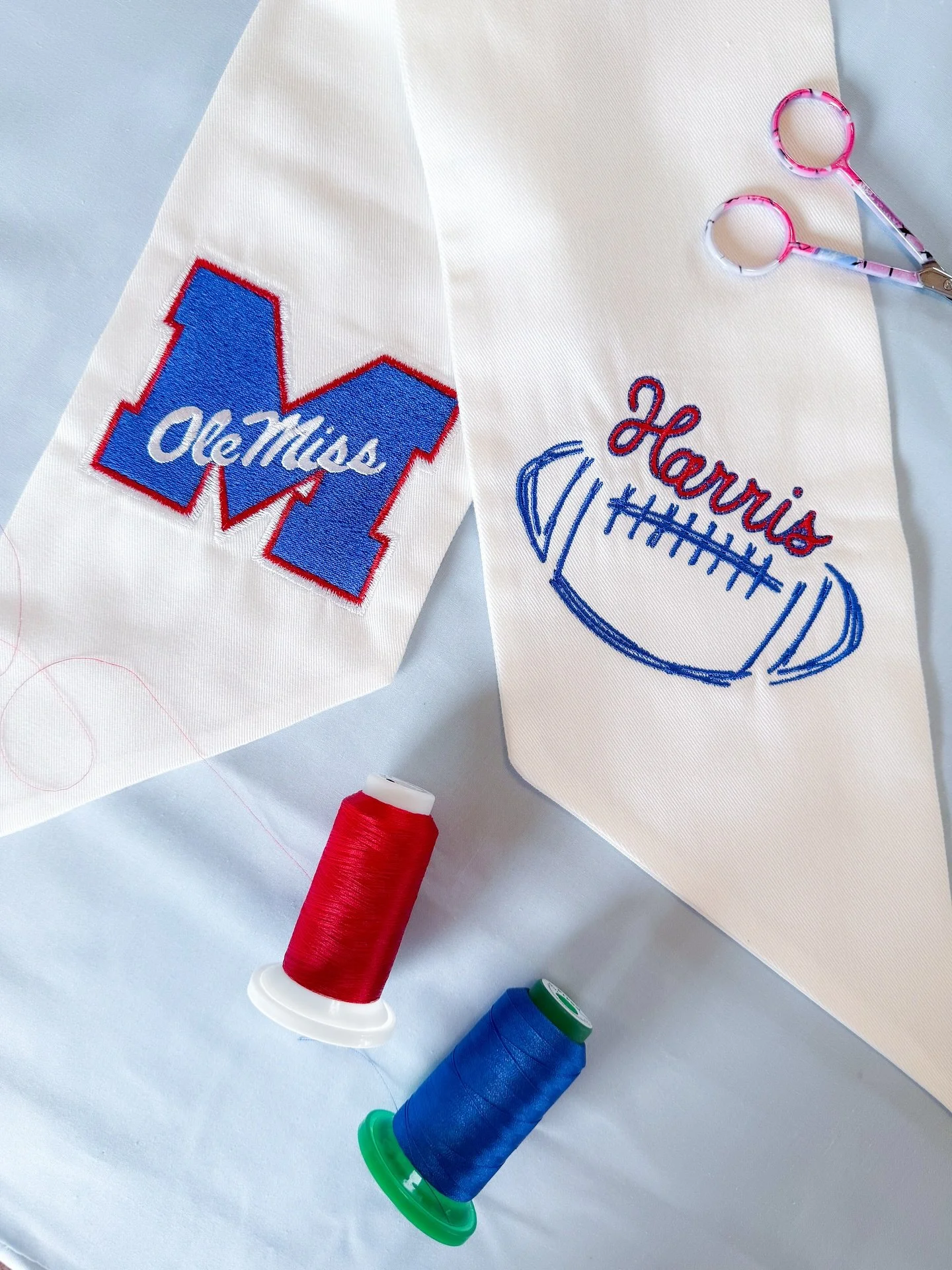 Another gameday sash ready for the weekend! Hotty toddy! ❤️🩵