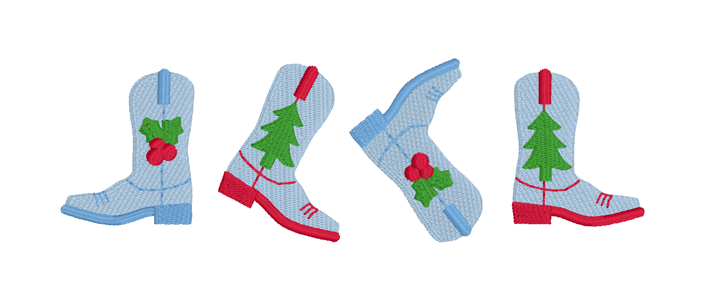Christmas Cowboy Boots