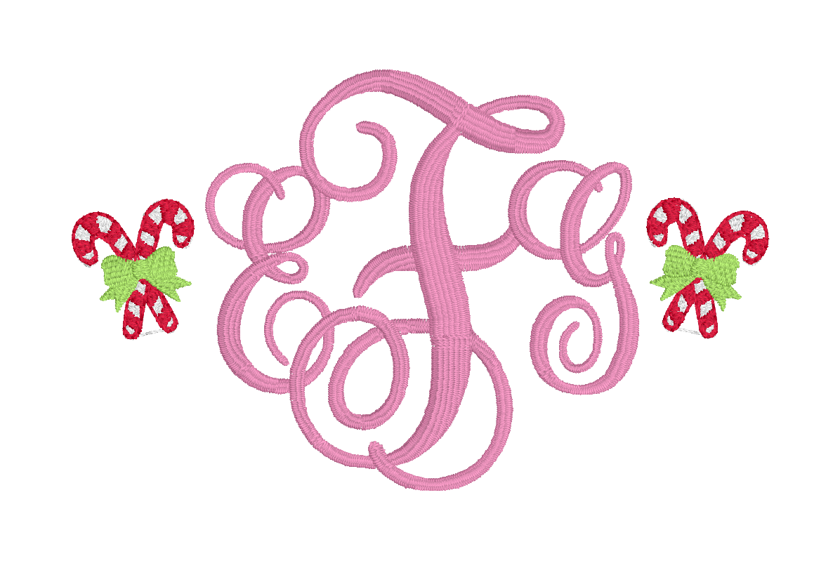 Candy Cane Monogram