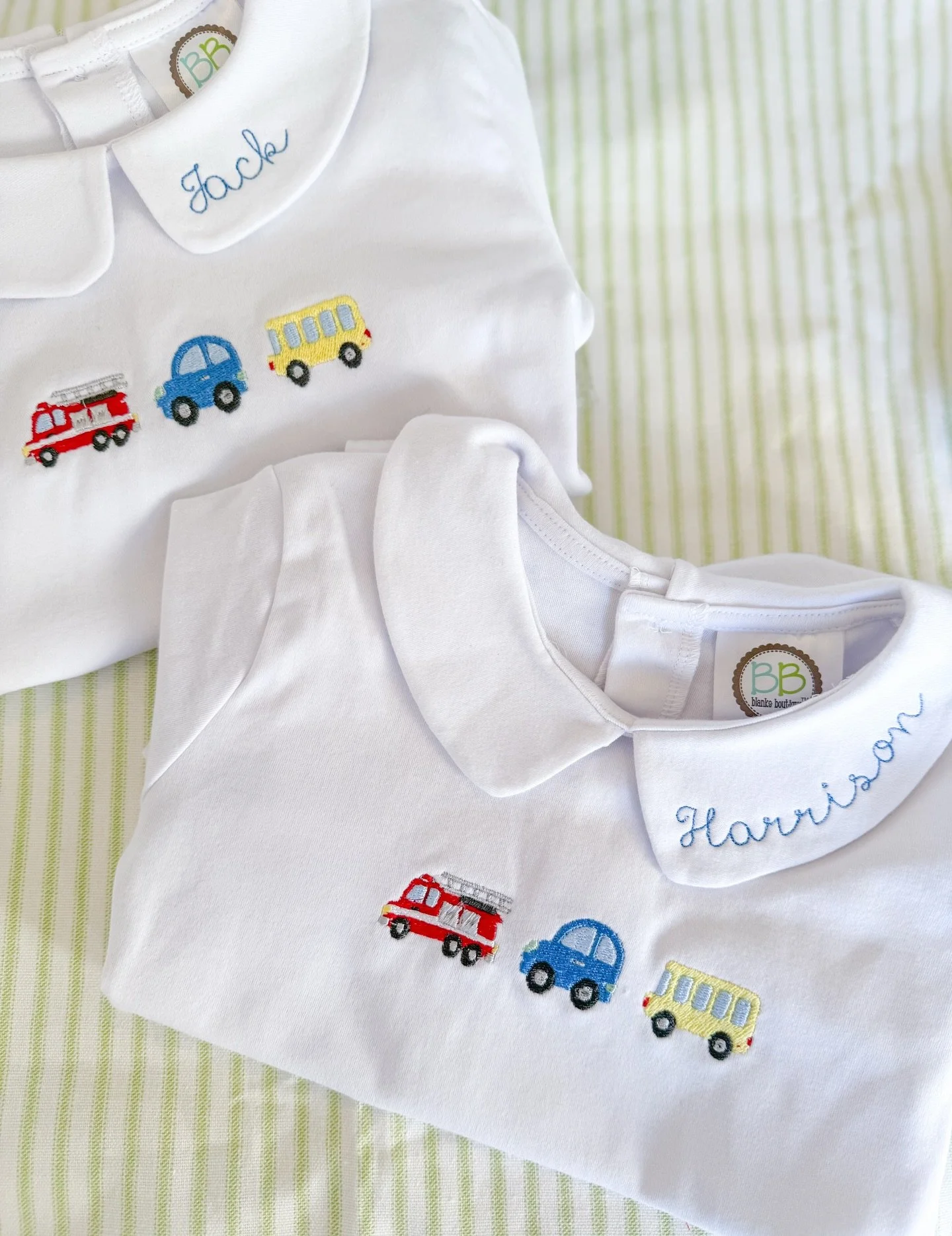 Beep beep 🚒🚙🚌 

Personalized shirts for every occasion! Available in a few different styles and all year round 🪡 message me with any questions