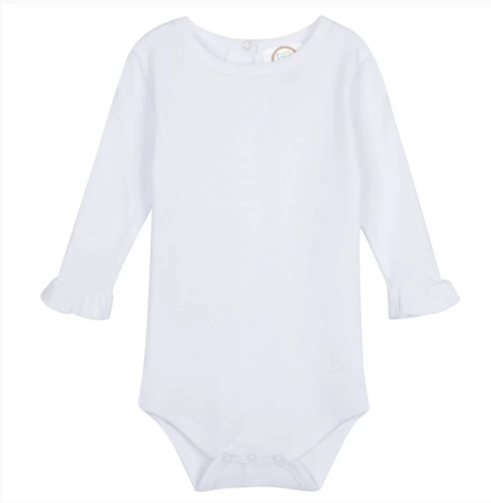 Blank Girl's Long Sleeve Ruffle Infant Bodysuit.jpeg