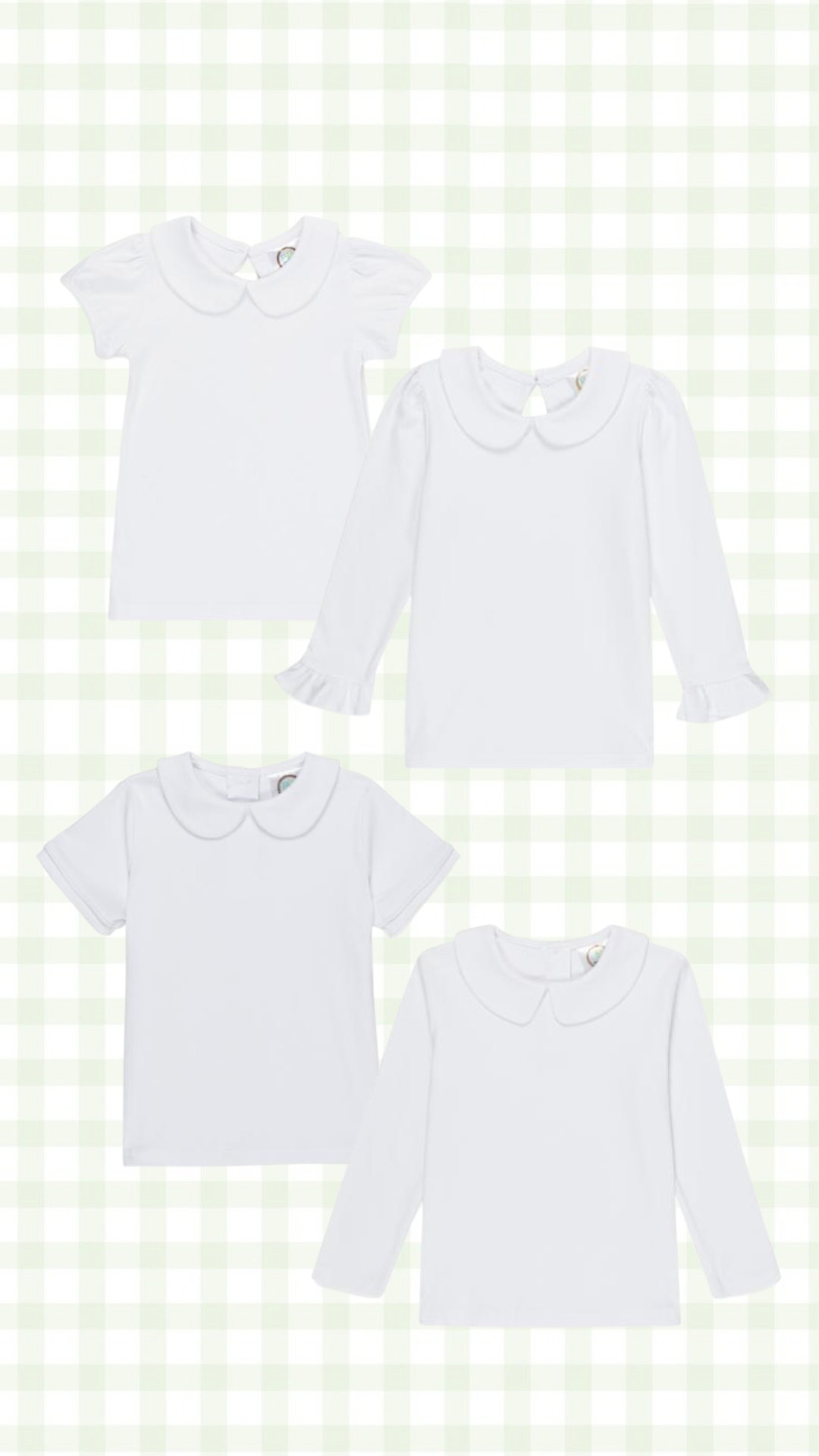 Back to School Peter Pan Collar Shirts