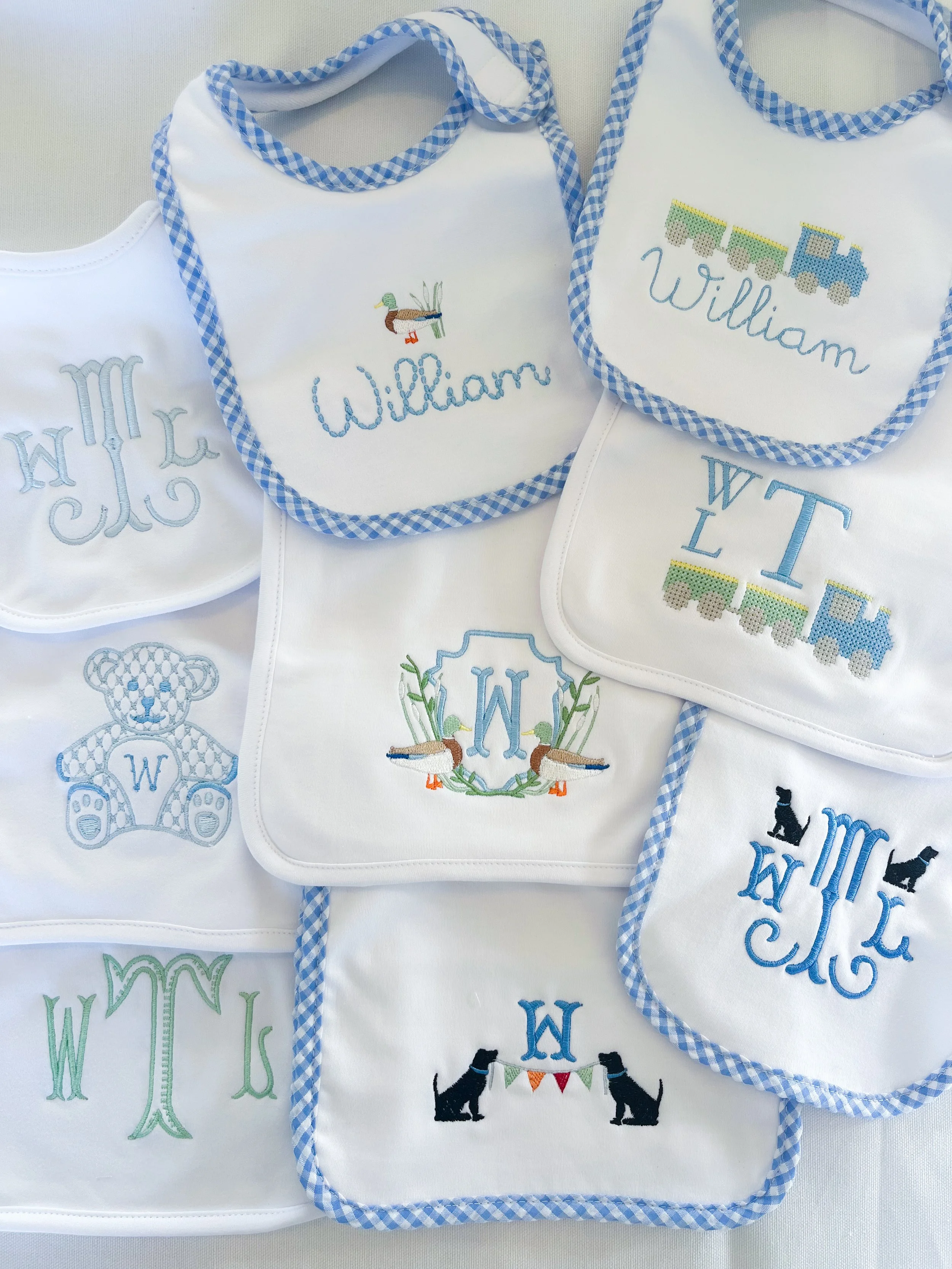 Custom Boy Burp Cloth