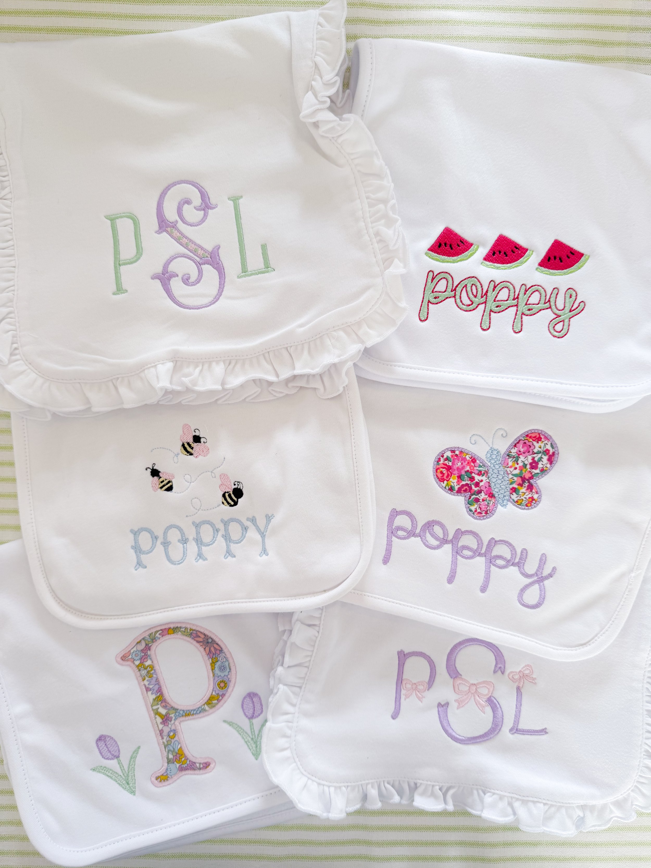 Custom Girl Burp Cloth