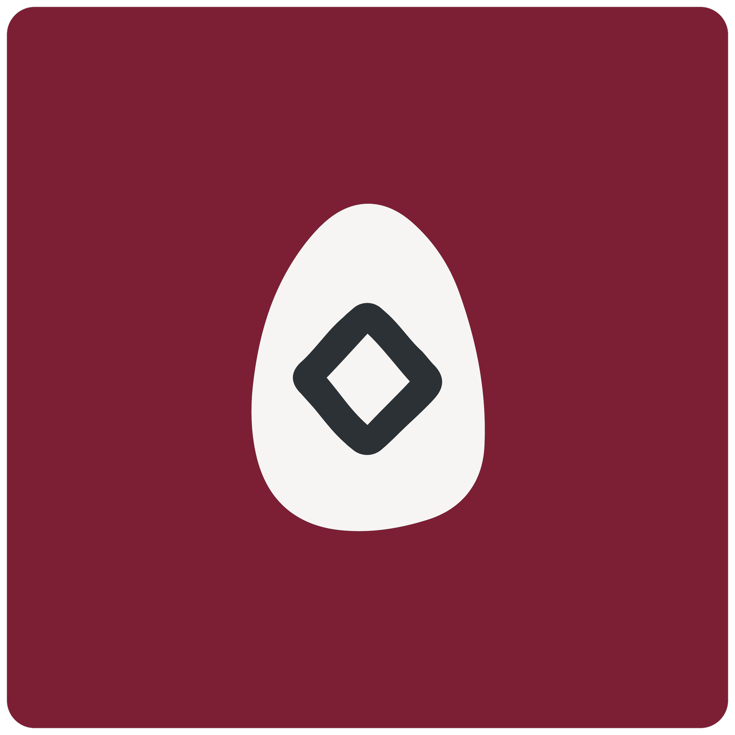 Symbol eines Reißverschlusses auf rotem Hintergrund.