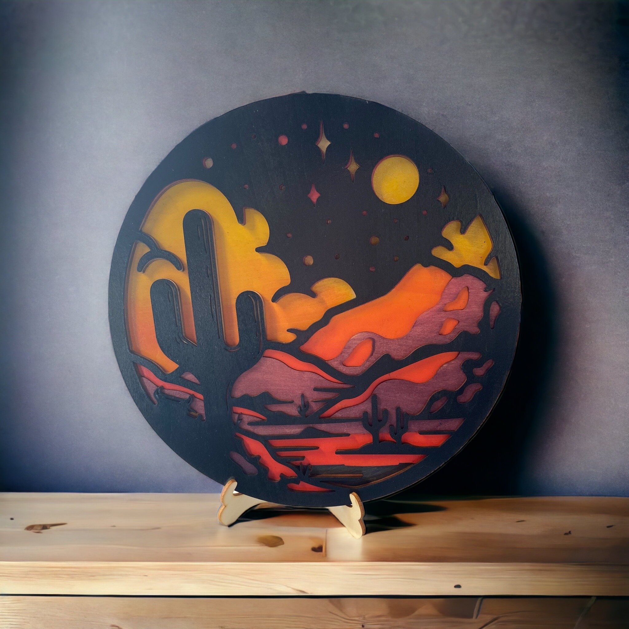 Layered Desert Sun Scene