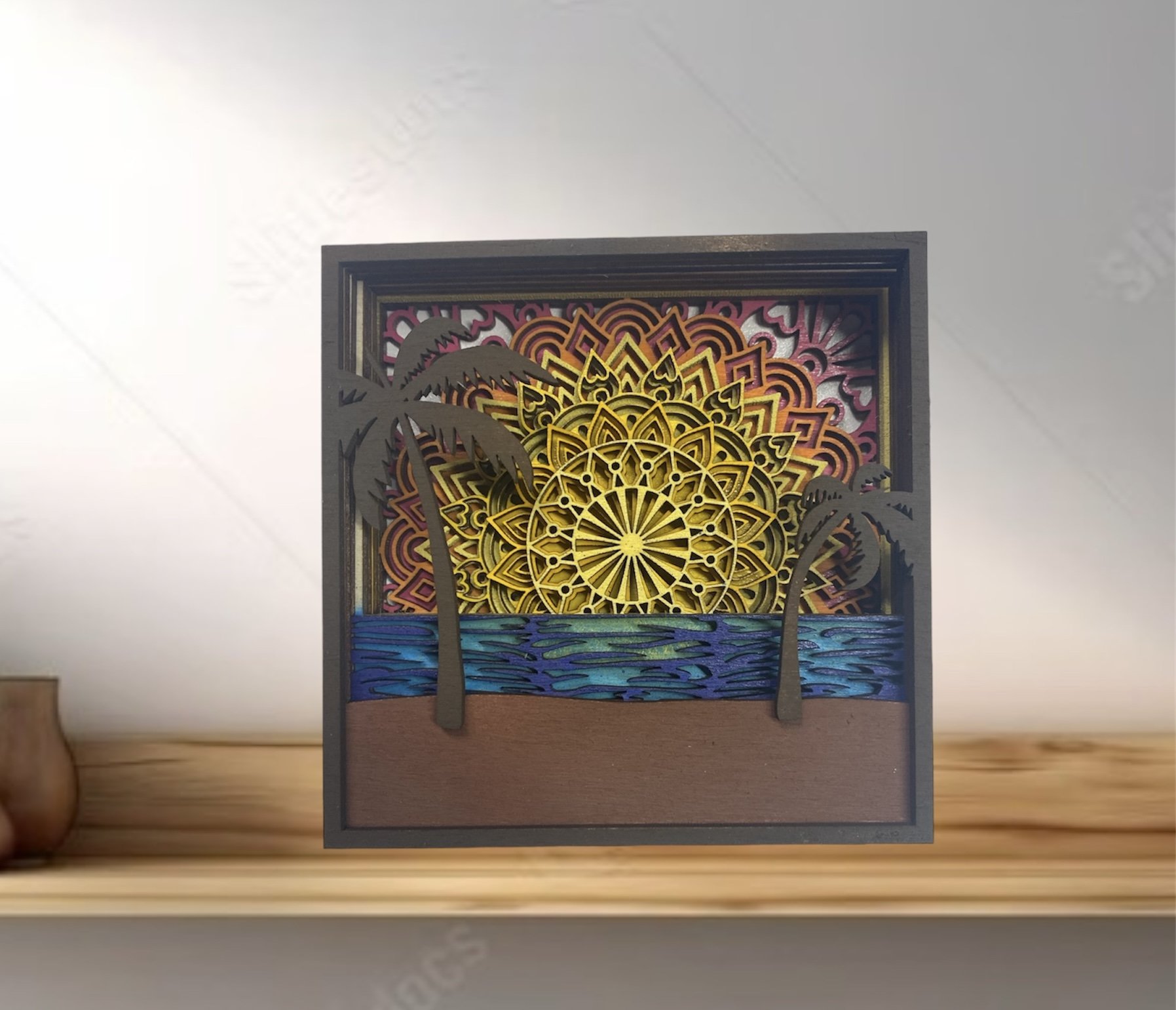 Mini Ocean Palms Layered Art