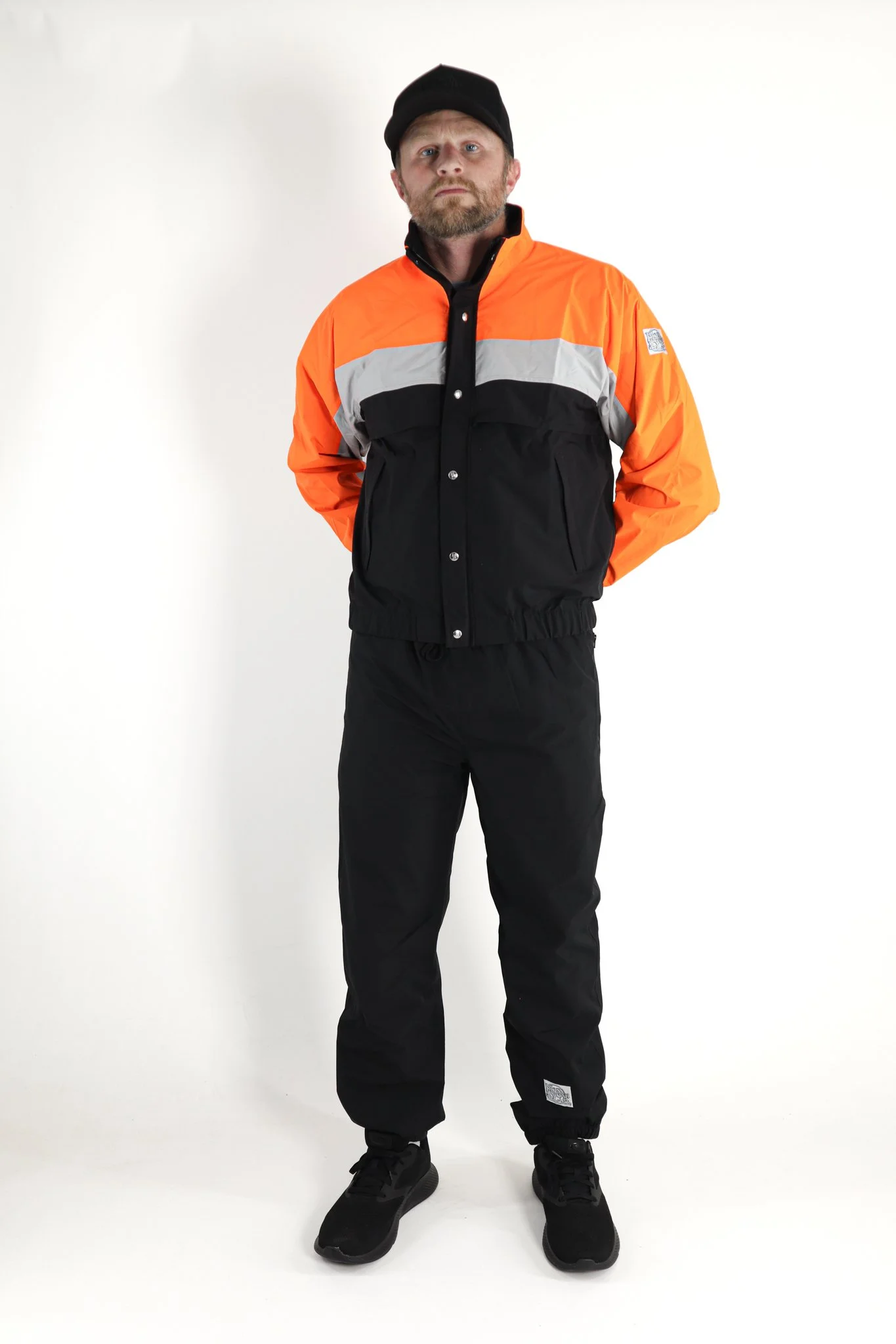 Lightweight jacket and pants outerwear combo. Winter Sky Blue Sweatsuit