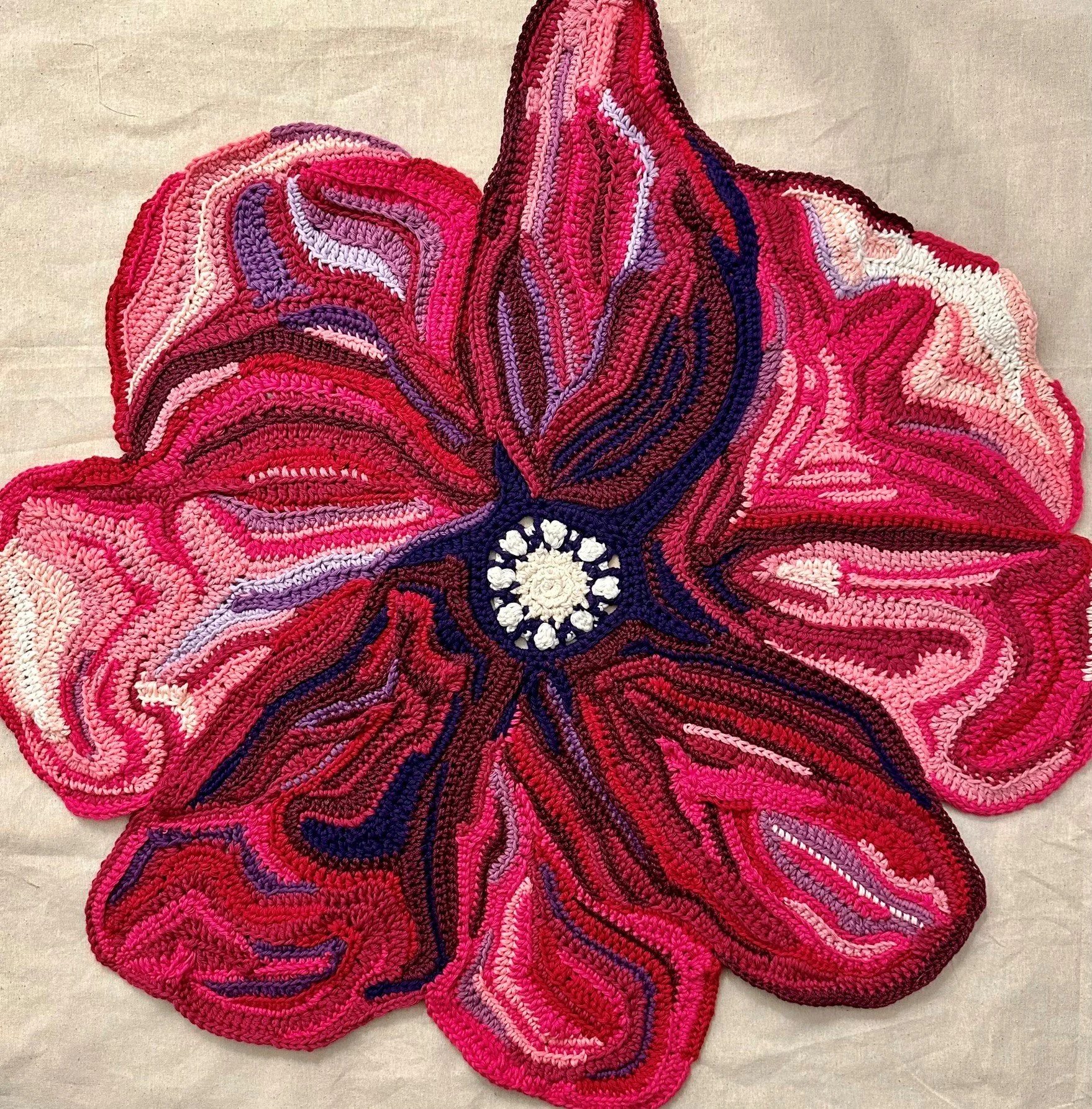 Magnolia, 2023. Cotton, crochet. 70x70cm.