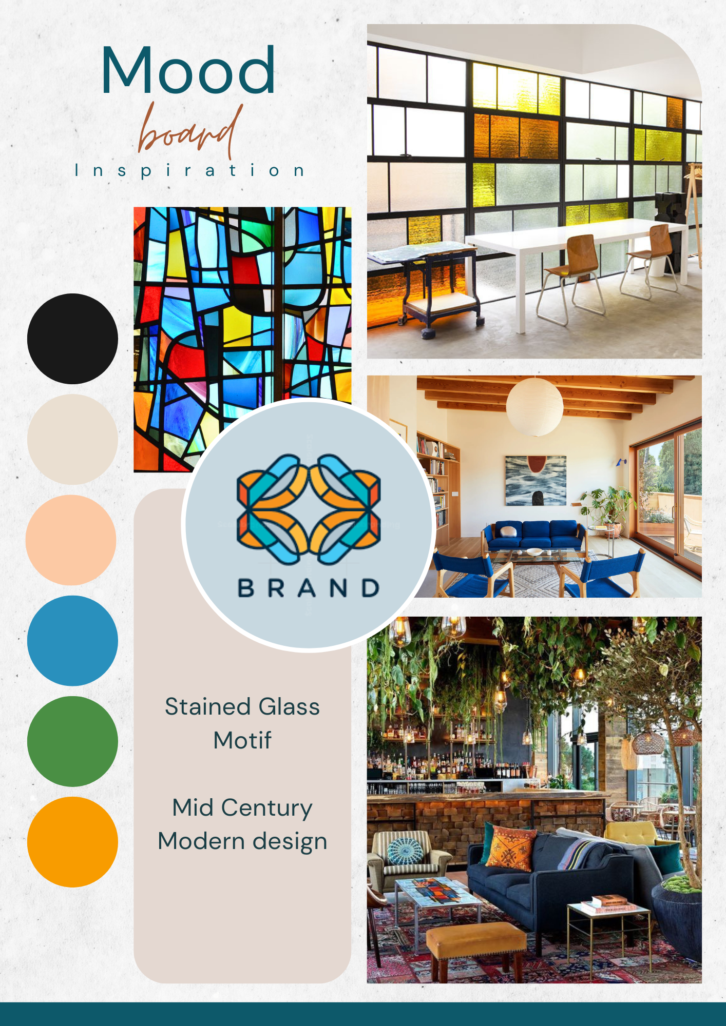 After researching the look and feel of competitor cafes, I developed a mood board for the design of The Moonlighter.
My objective was to establish a unique color palette and theme to make it stand out from its competitors, but not lose the general f