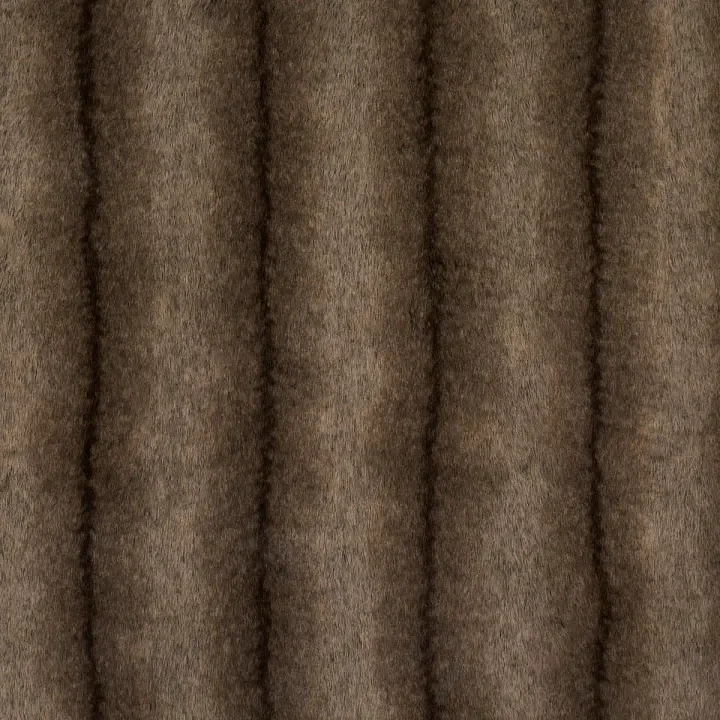 Luxurious faux fur in warm taupe, a cozy, pet-friendly alternative to natural fur for Minnesota winters.