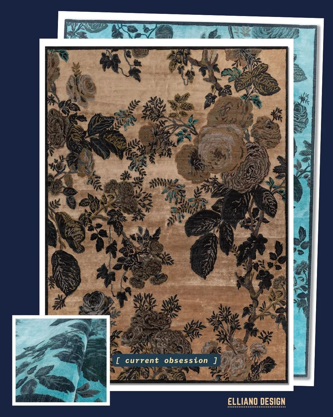I wonder, if I do this job for too long, if things will stop taking my breath away. I hope not. Because this feeling is amazing. 

The Belle Epoque by @peterdascoli for @jaipurrugs. Botanical drama, hand-knotted obsession, available in colorways that