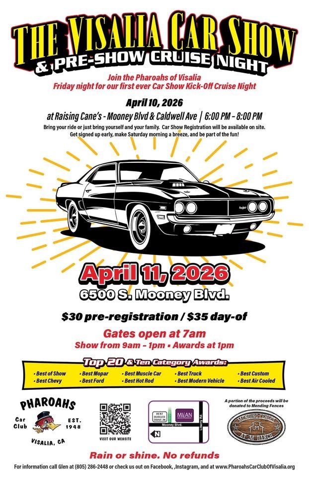 The Visalia Car Show & Pre-Show Cruise Night
