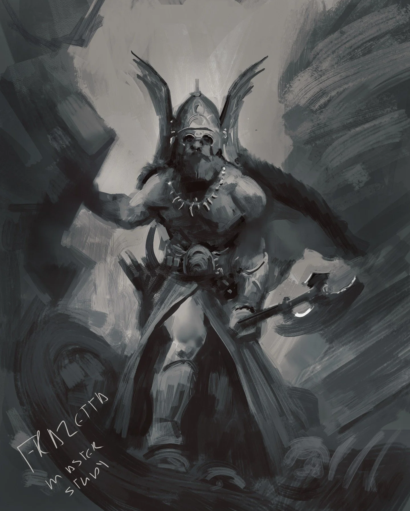 Did a quick morning master study, of my favourite painting.

Trying to keep the brushwork very loose.

The way this guy handled edges and shapes and the juxtaposition of values is just awe inspiring,