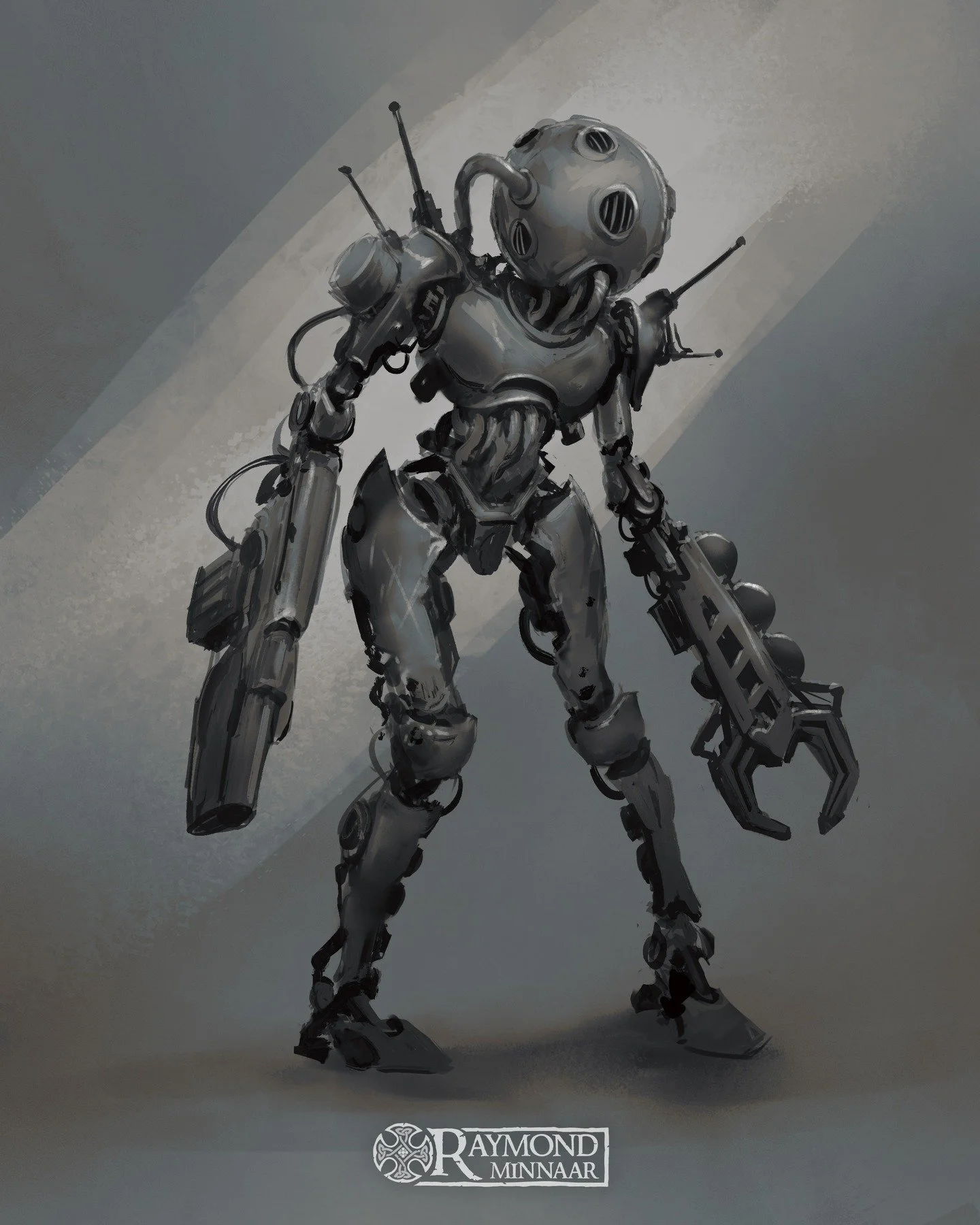 Character sketch from earlier today. 

Inspired by Star Wars droids. 

Music Credit:
Medusa by Kevin MacLeod is licensed under a Creative Commons Attribution 4.0 license. https://creativecommons.org/licenses/by/4.0/

Source: http://incompetech.com/mu