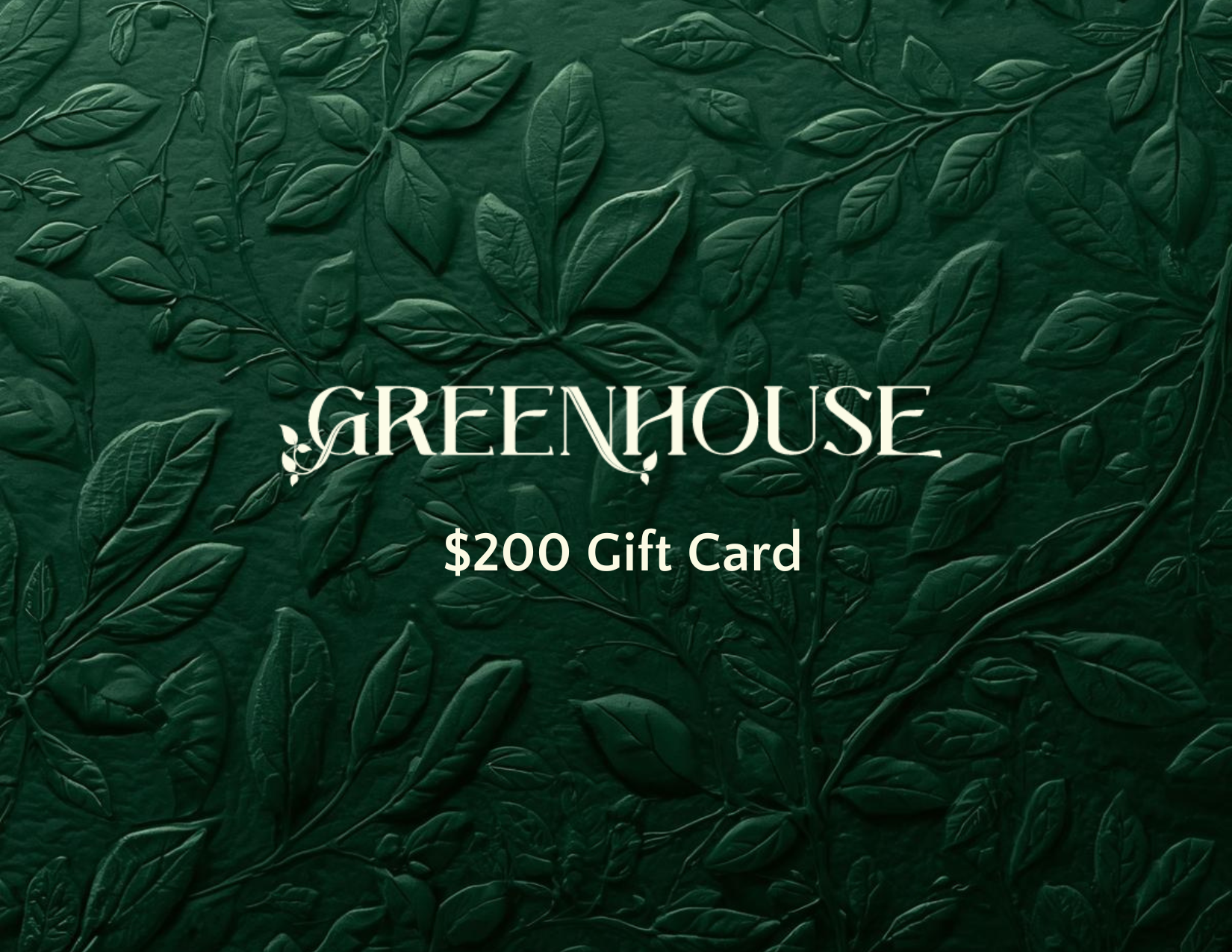 Greenhouse Restaurant Gift Card