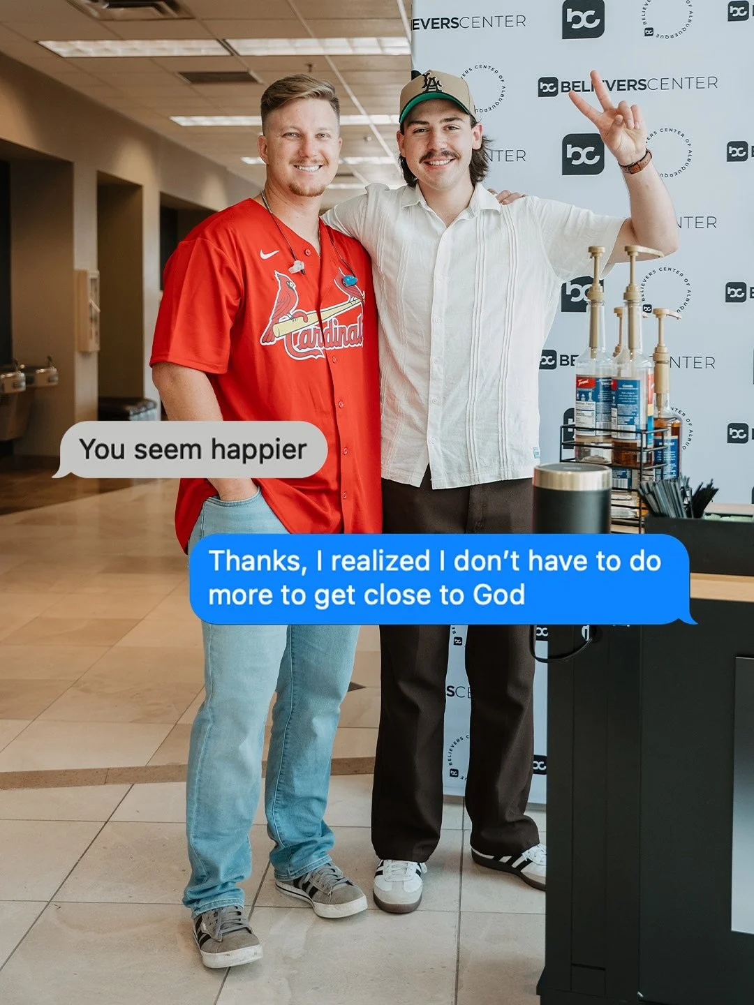 Let go of your religious performance anxiety and rest in the fact that God is with you and he&rsquo;s never leaving 🫶 

Send this to someone to invite them the next week of the series &ldquo;Losing My Religion&rdquo; 
This Sunday at 10AM