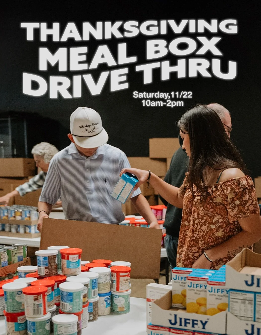 FREE Thanksgiving Meal Box Drive Thru

Thanksgiving looks different for every family, and if a free meal box would help this season feel a little brighter, we would love to serve you. Our team has prepared boxes with everything you need for a holiday
