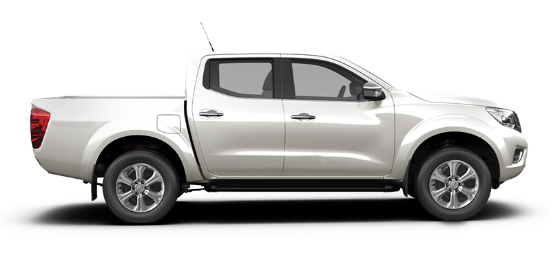 Silver pickup truck with four doors and a crew cab, shown in a side profile against a white background.