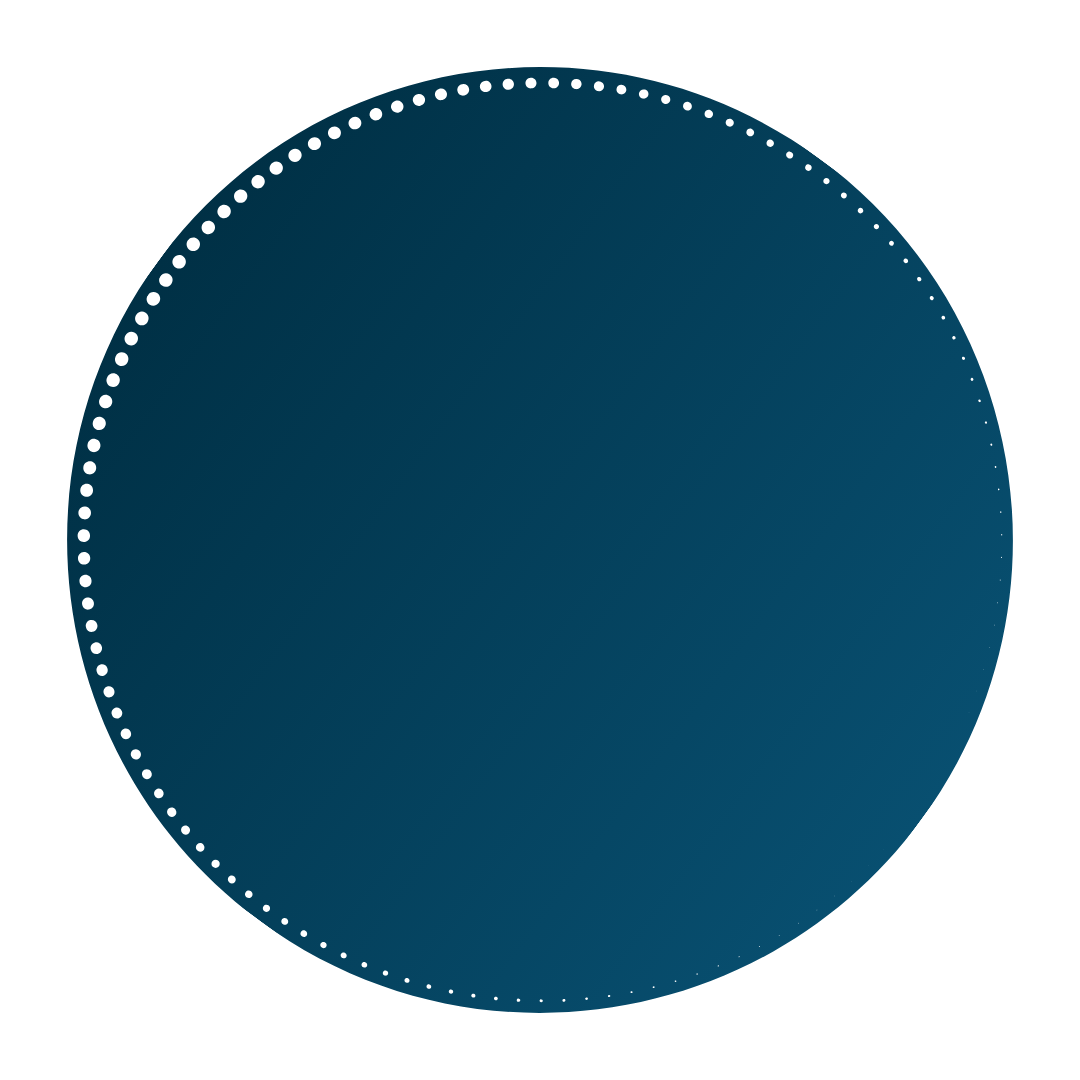 A dark blue circular pie chart with no visible labels or data.
