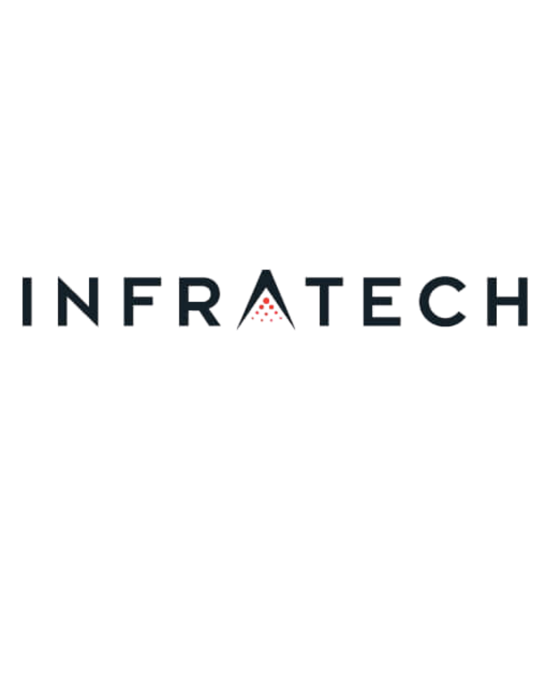 Logo of InteraTech with a stylized 'A' in the middle, featuring a red upward arrow and dotted pattern, with the company name in black and red text.