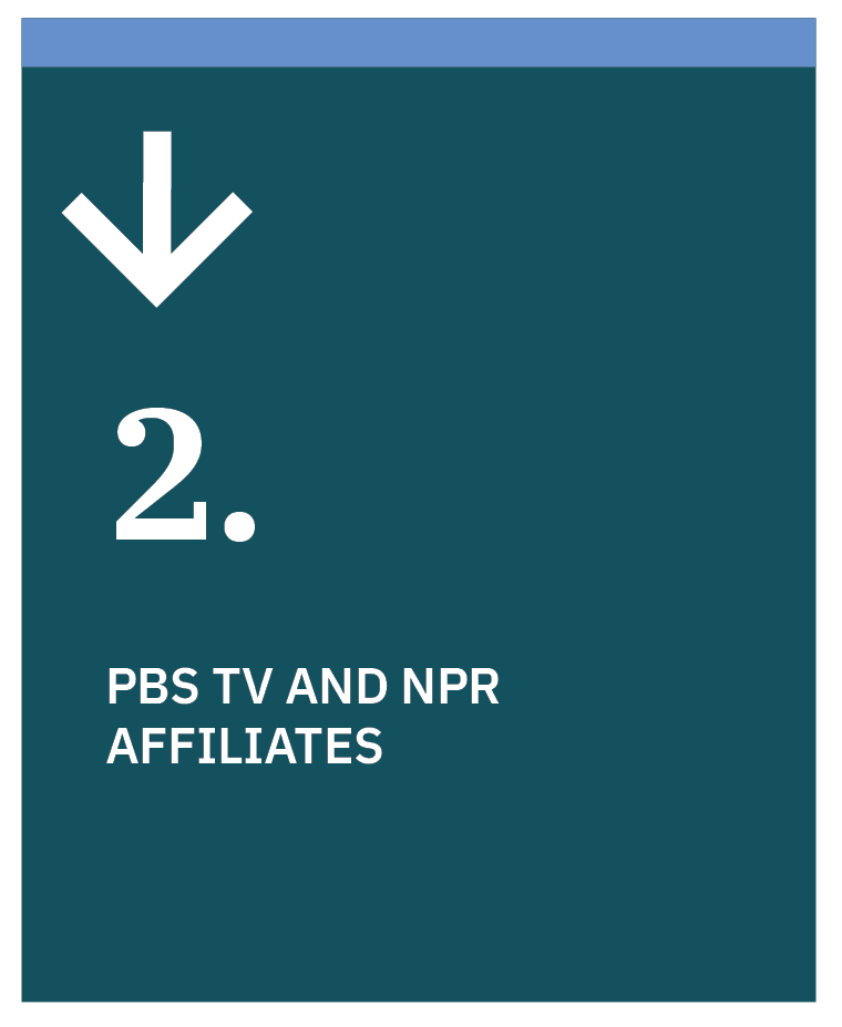 Graphic that says PBS TV AND NPR AFFILIATES