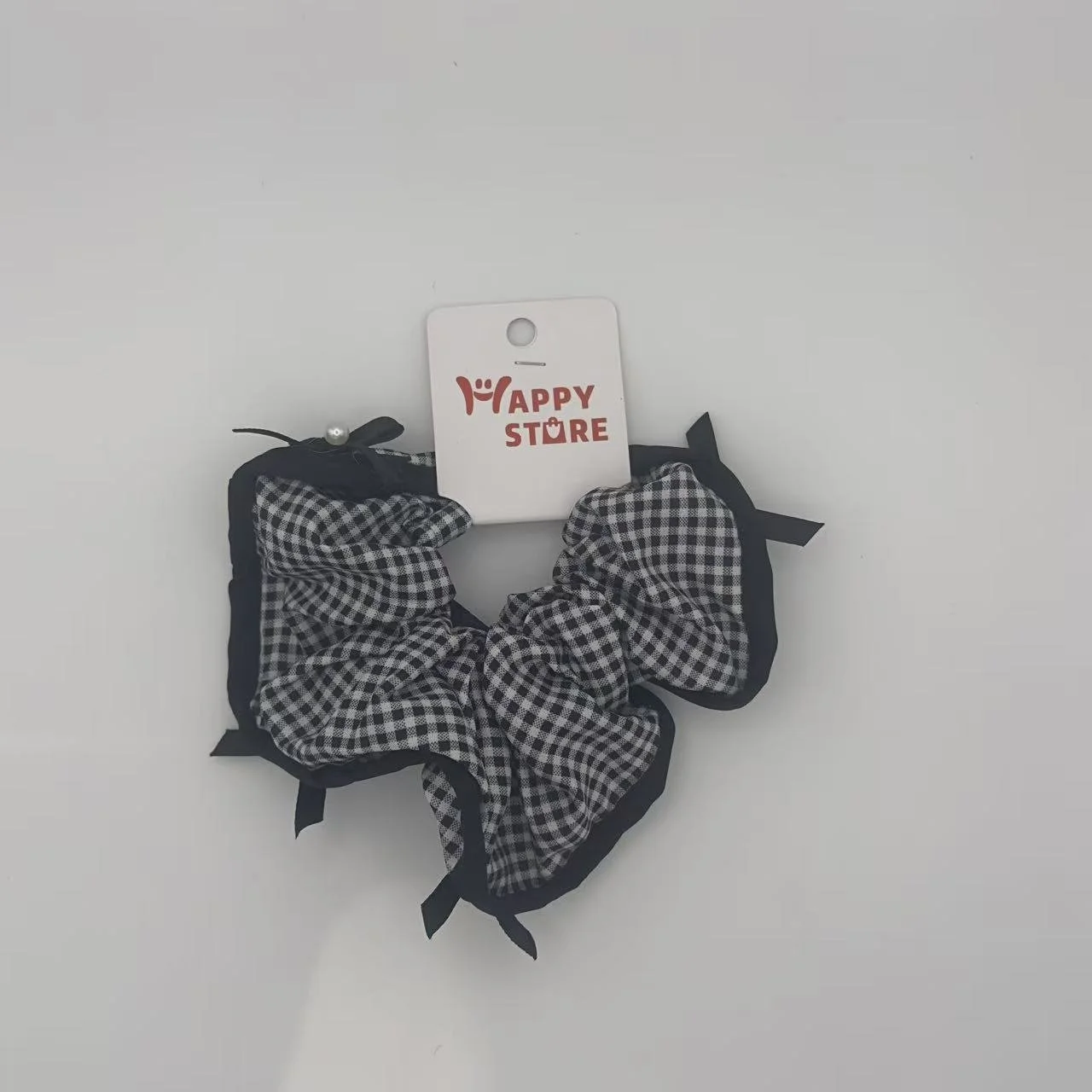 Scrunchie Elegante Motivo a Scacchi