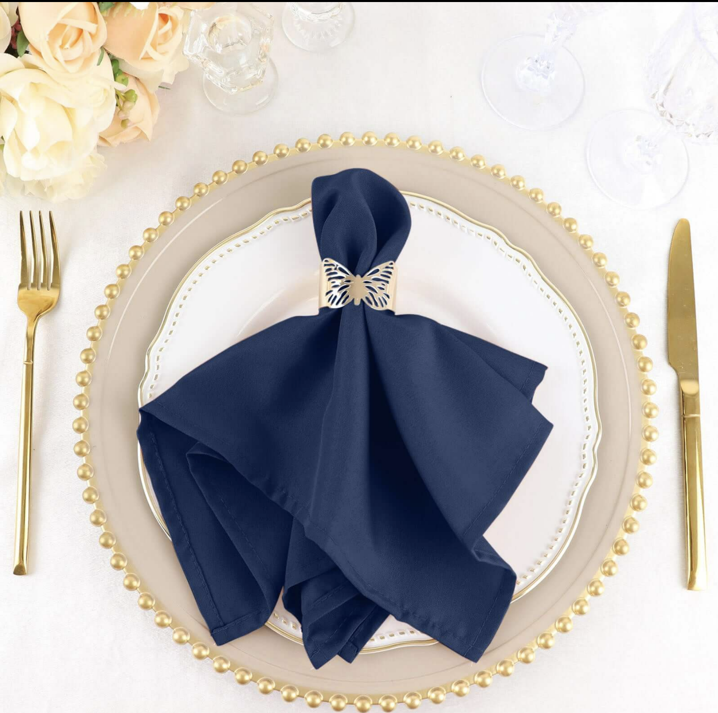 Navy Blue Napkins