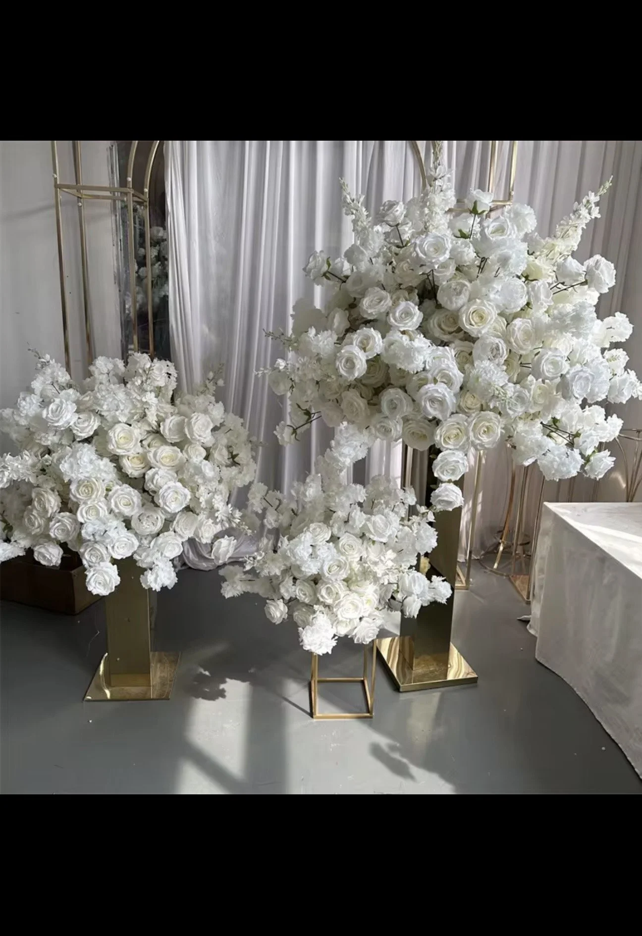 Gold metal center piece