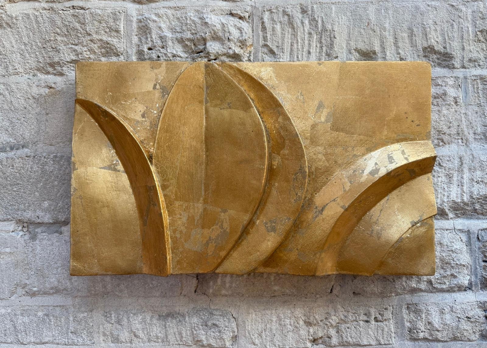 Acanthus and Moon - Gold Leaf - complete relief panel