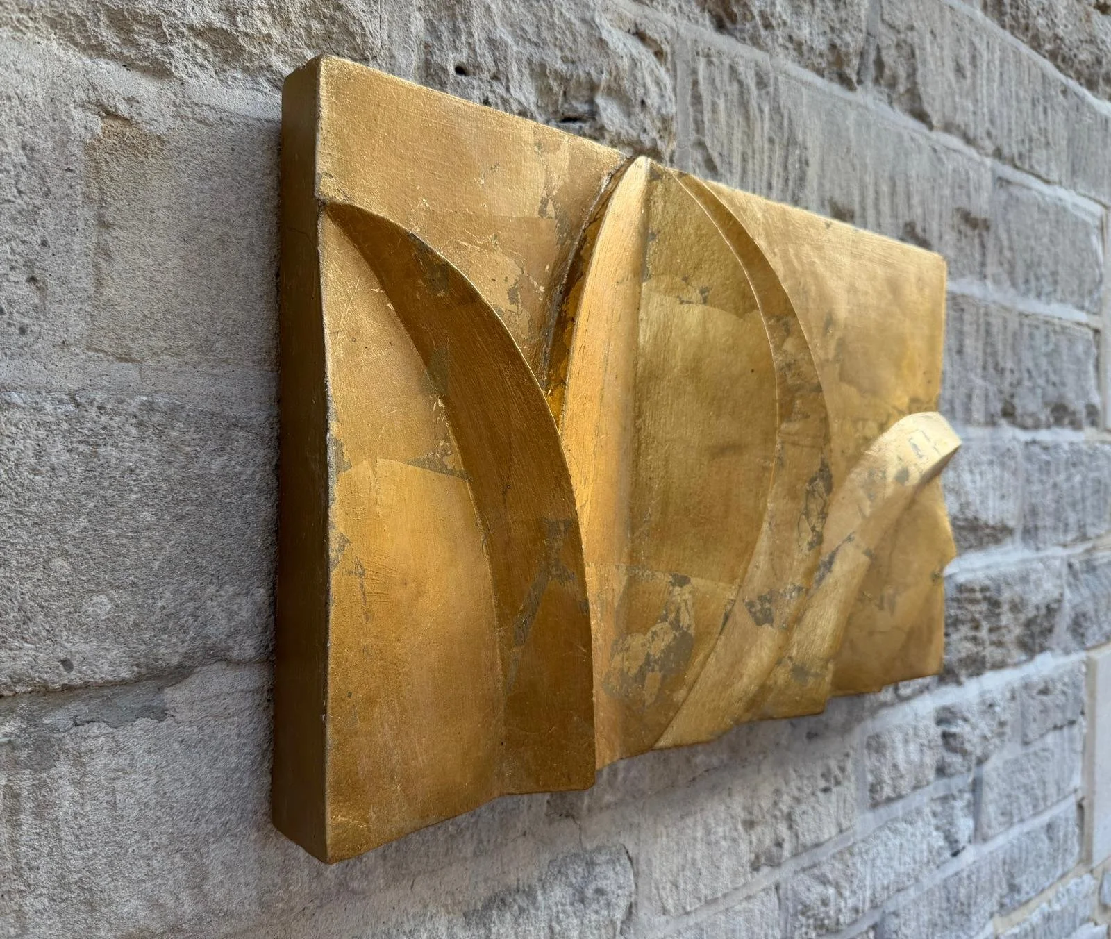 Acanthus and Moon - Gold Leaf - complete relief panel
