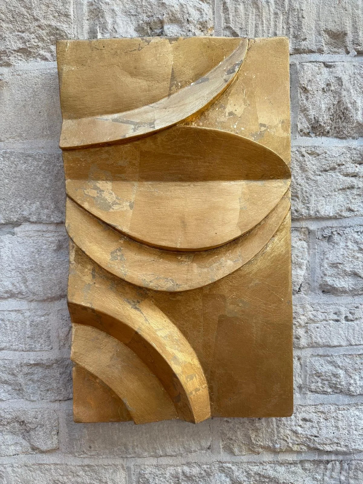 Acanthus and Moon - Gold Leaf - complete relief panel