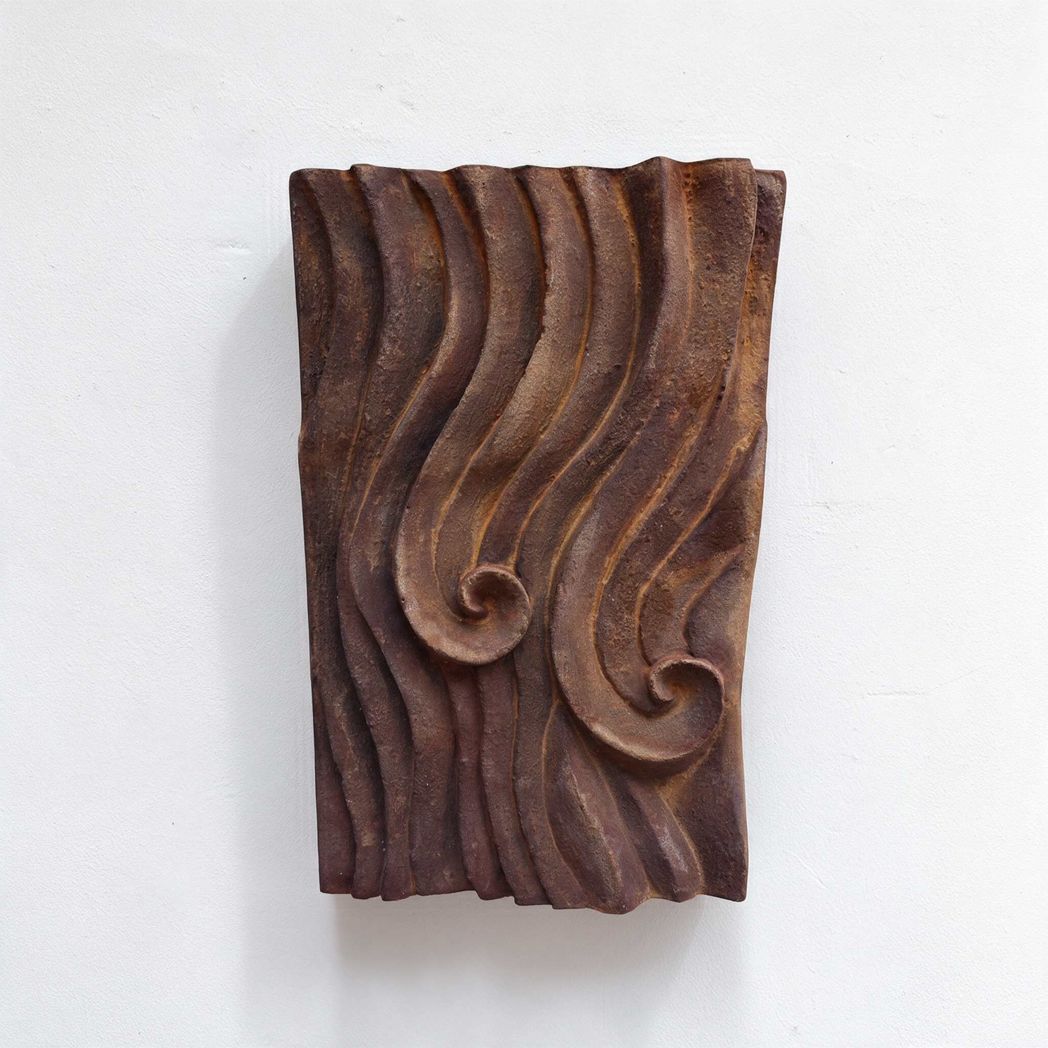 Full view of the rust-coloured Dune Ripple 2 panel against white.