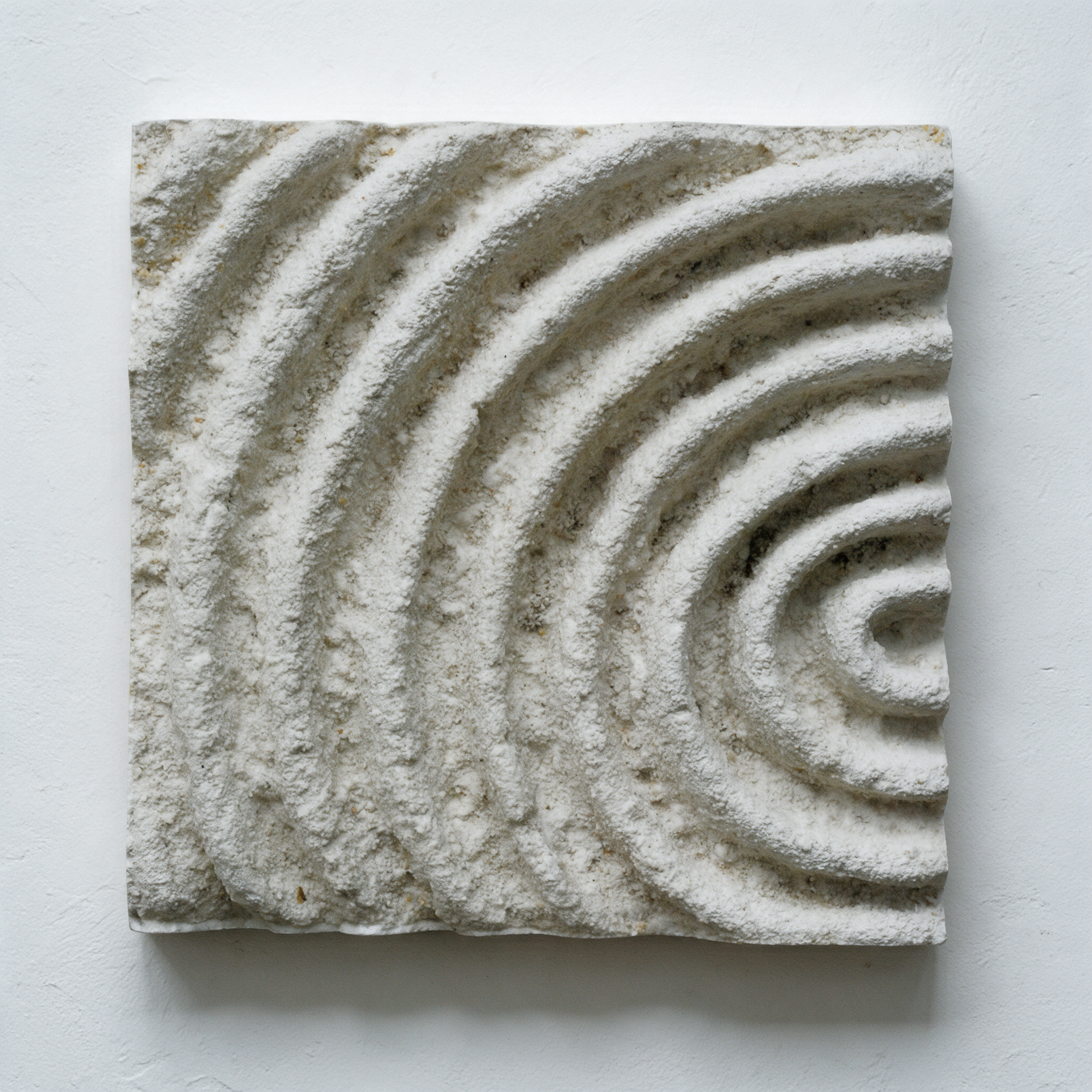 White Echo Sound 1 with rough concentric rings curving towards the right edge.