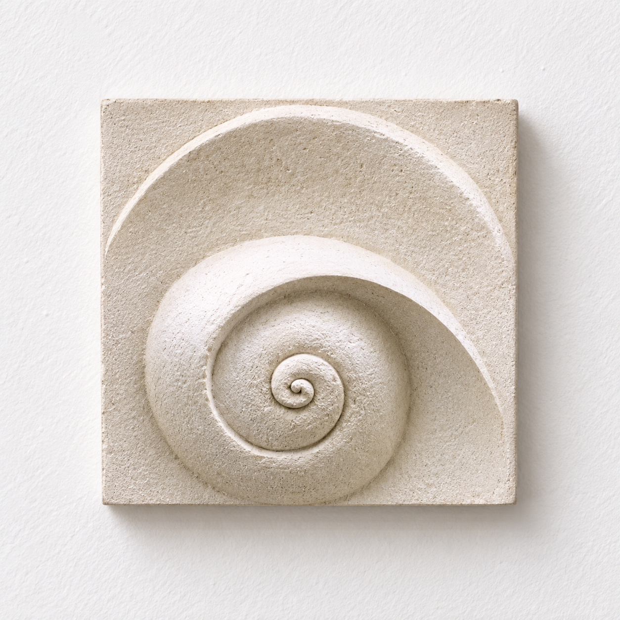 White Moonphase 2 panel with a spiral below a broad curved upper band.