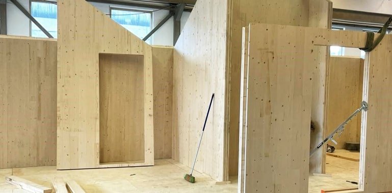 Wooden house production