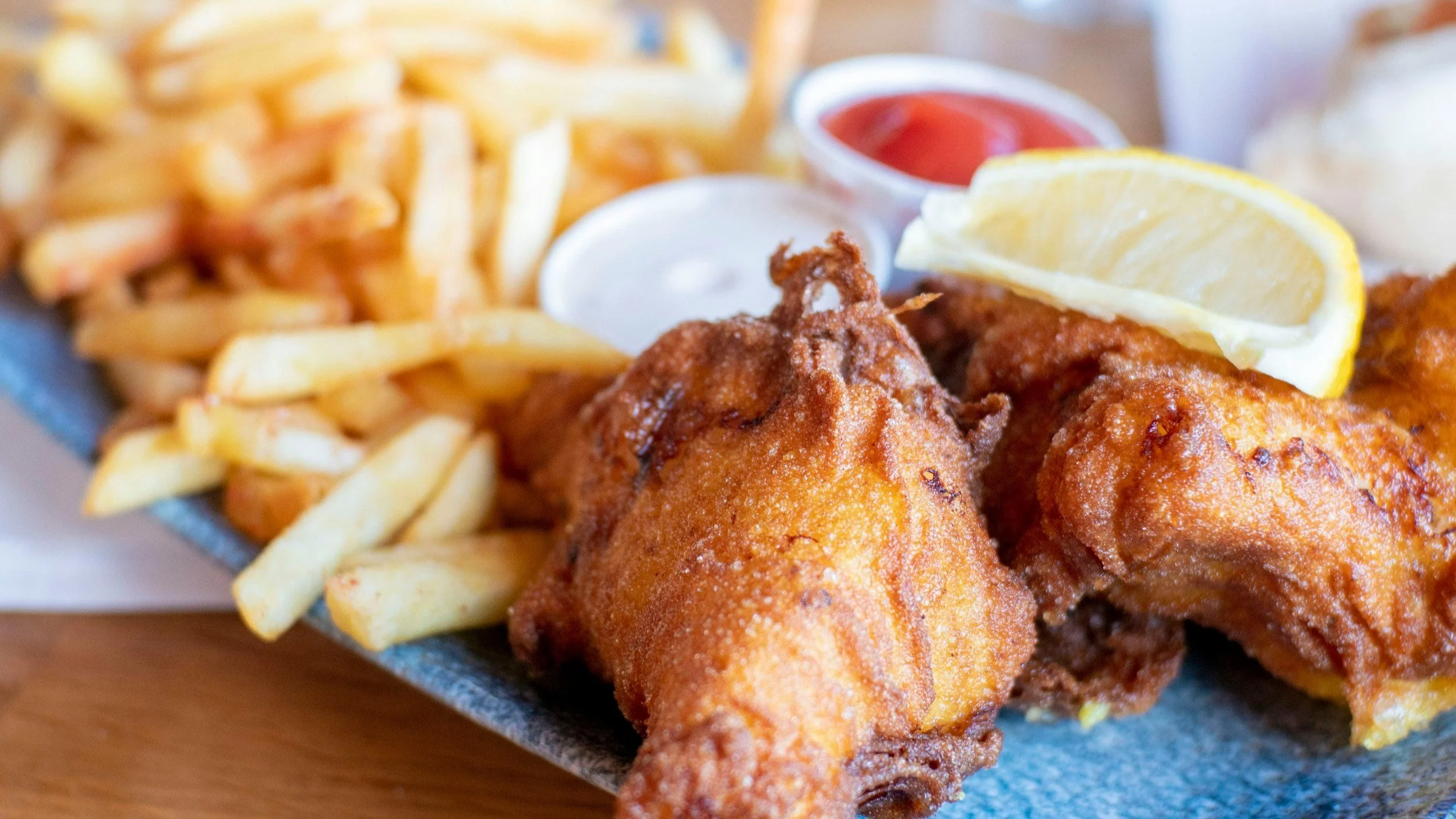  Head to a local pub for tasty fish and chips.  