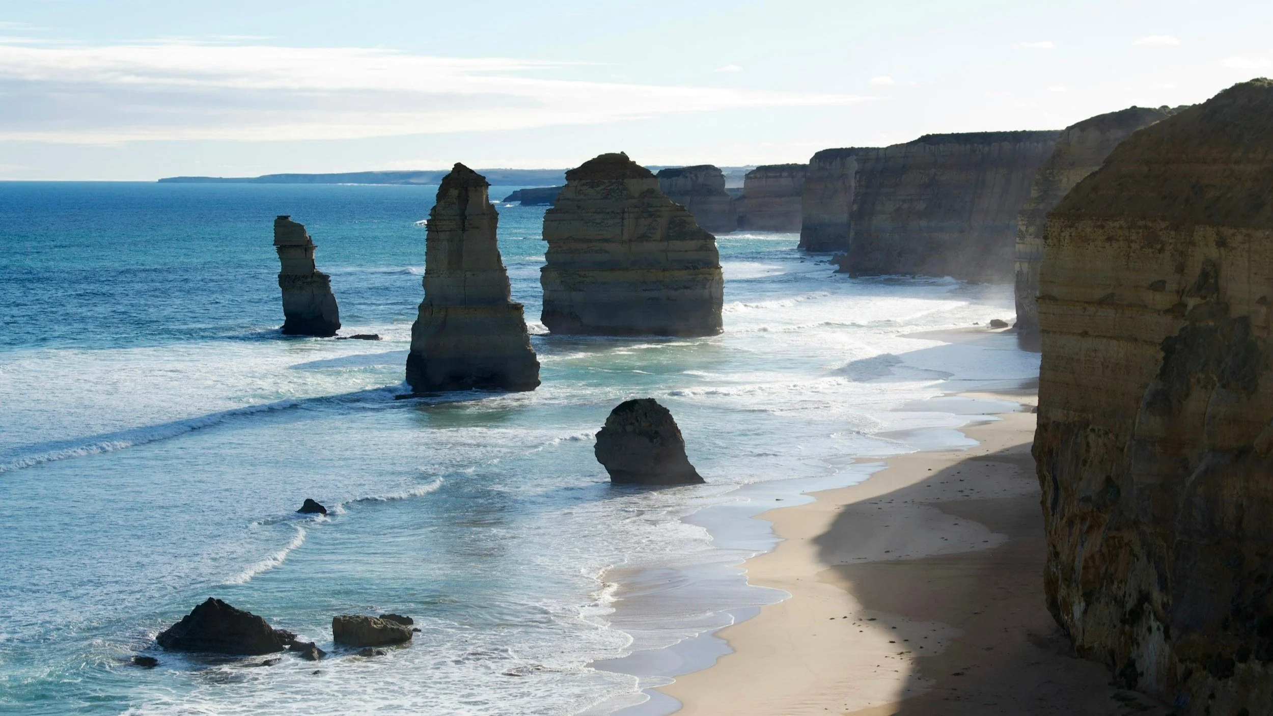 The Twelve Apostles are iconic rock formations along the Great Ocean Road.  
