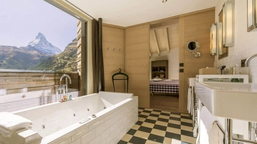   Soak up the stunning views from your bathroom.  
