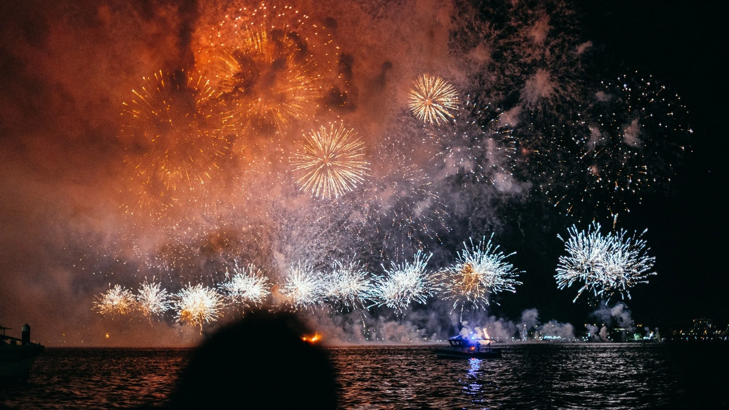  Celebrations include fireworks displays, barbecues, and beach parties. 