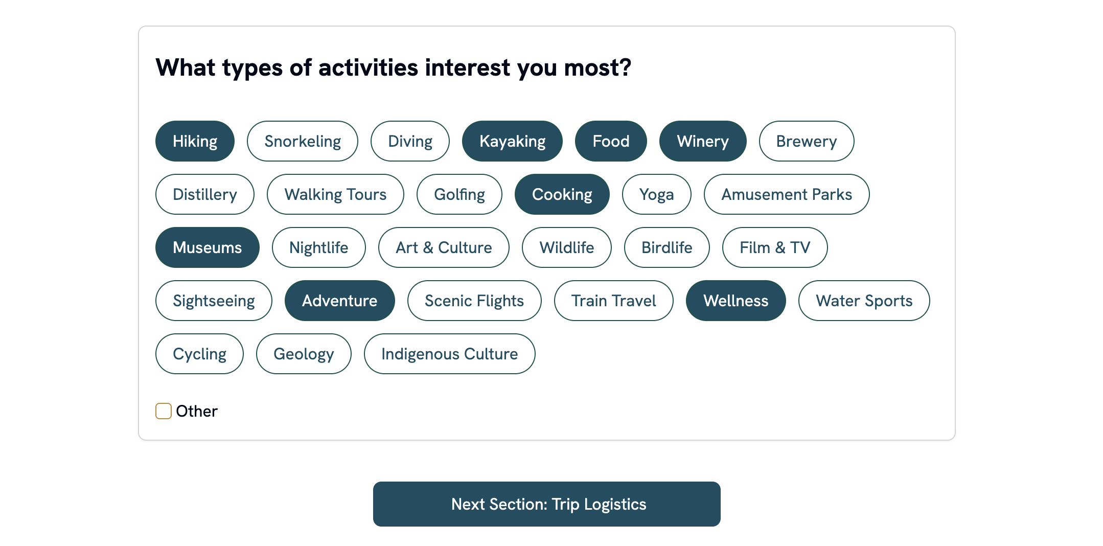  Taylor incorporates your interests to build your tailor-made trip. 